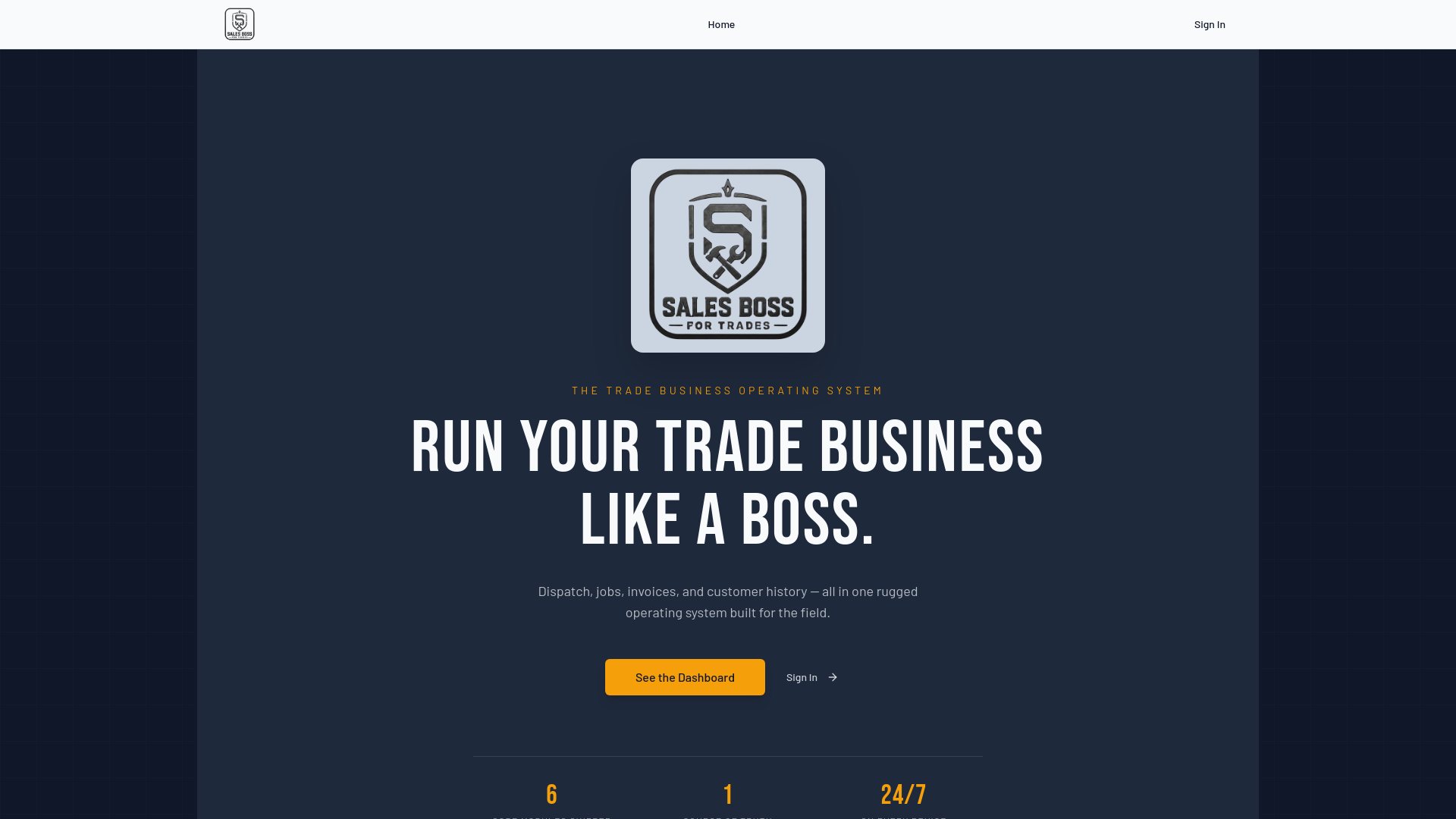 Sales Boss Trades OS screenshot