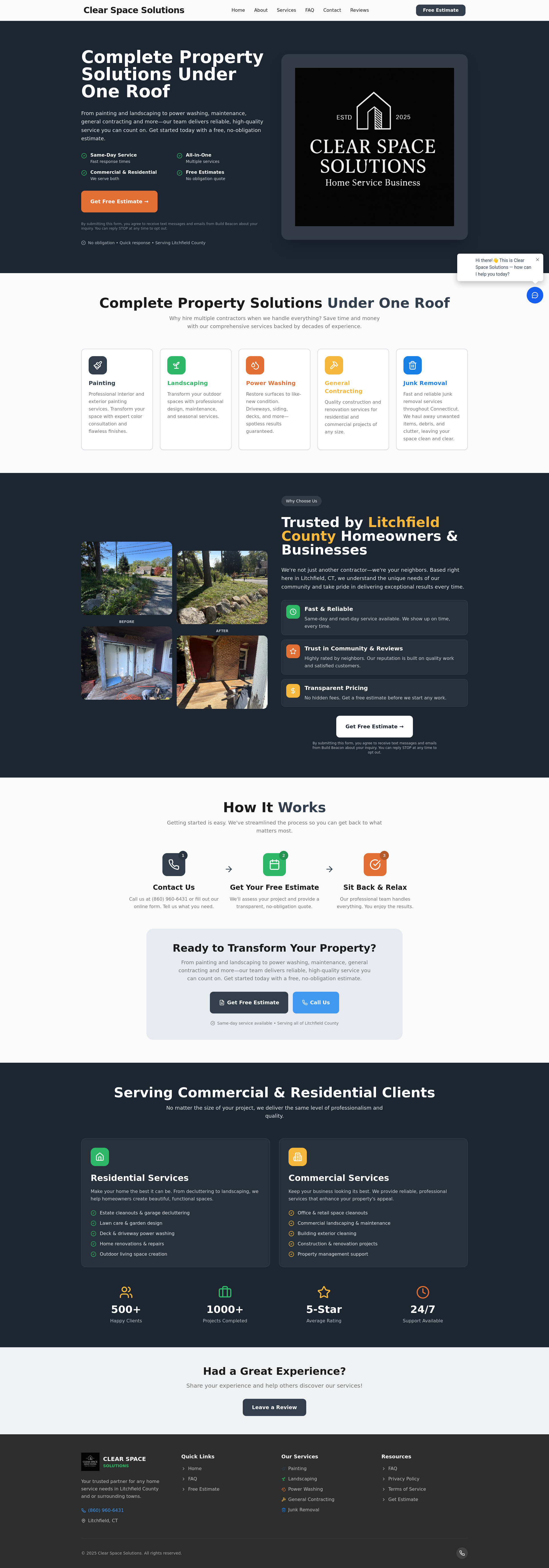 Clear Space Solutions - Property Services in Litchfield, CT