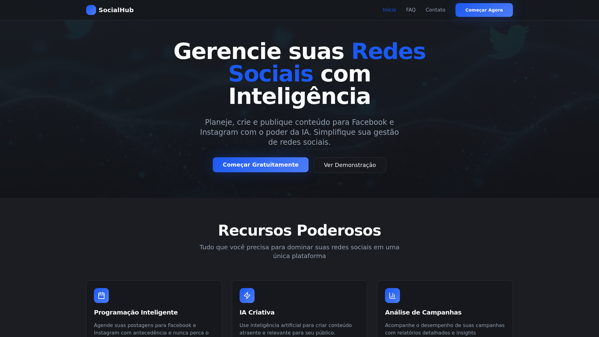 Socialhub SocialHub - Gestão Inteligente de Redes Sociais