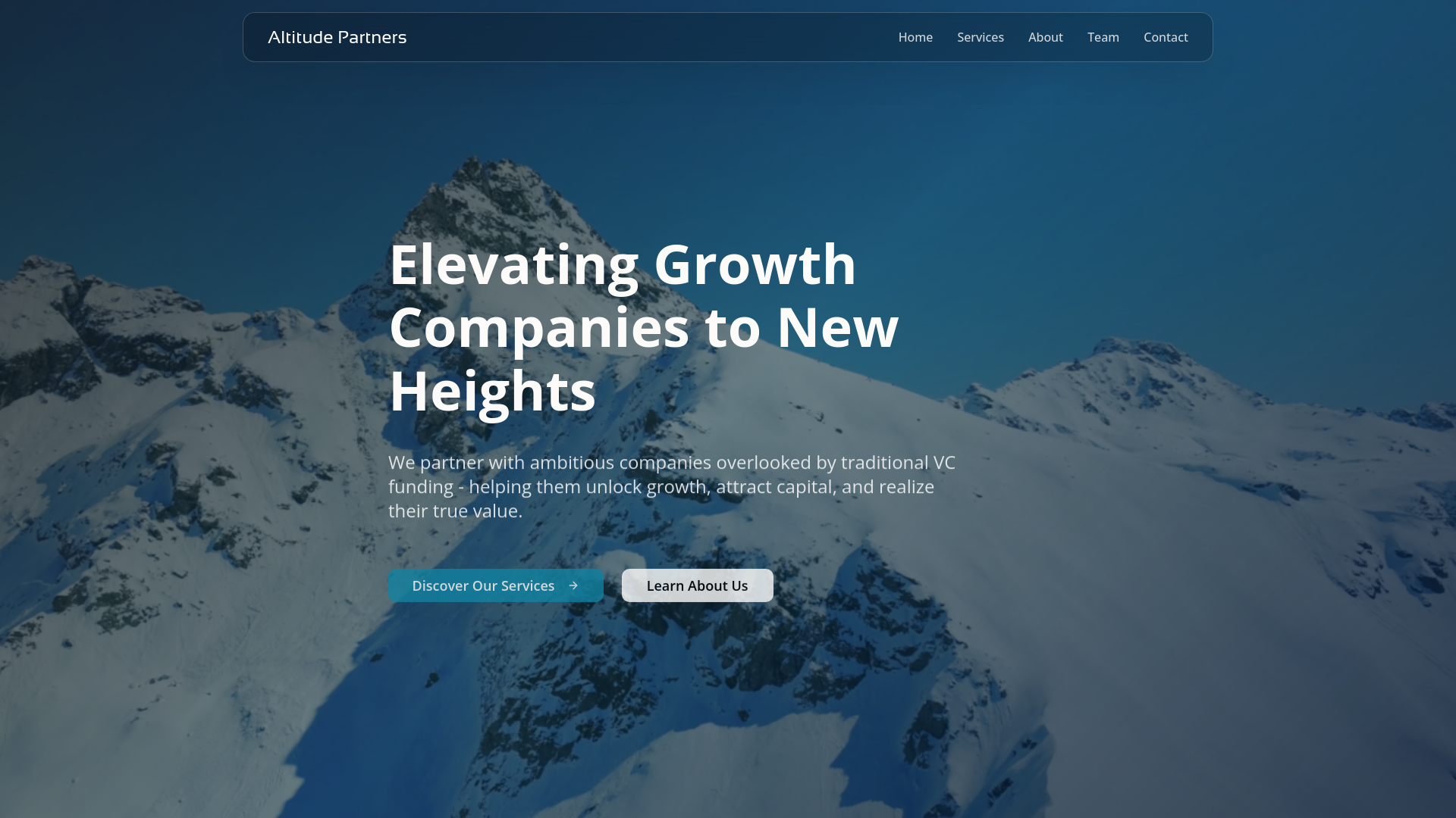 Altitude Partners - Elevating Growth Companies
