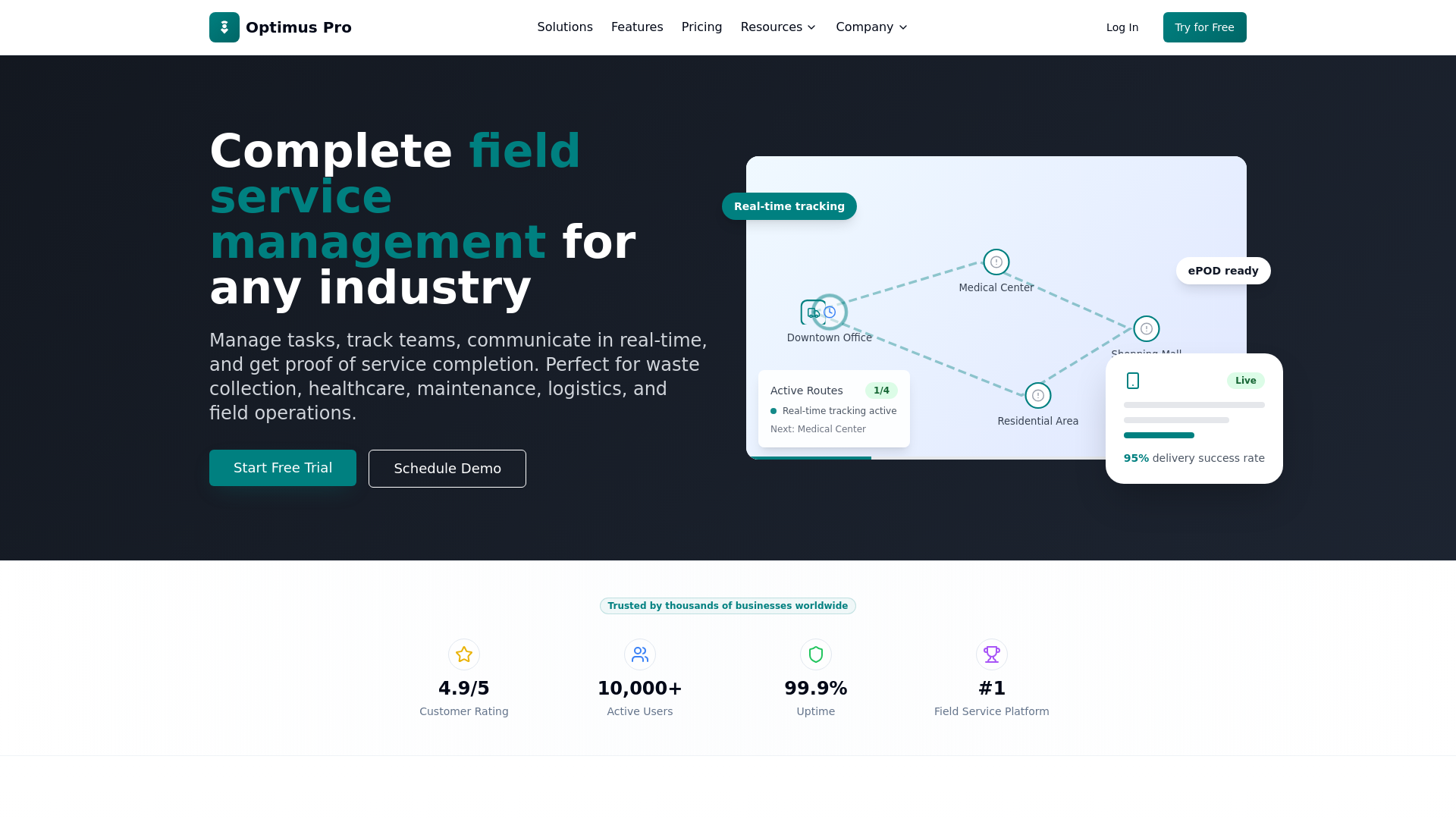 Optimus Program Optimus Pro - Delivery Management Software | 100% Success Rate