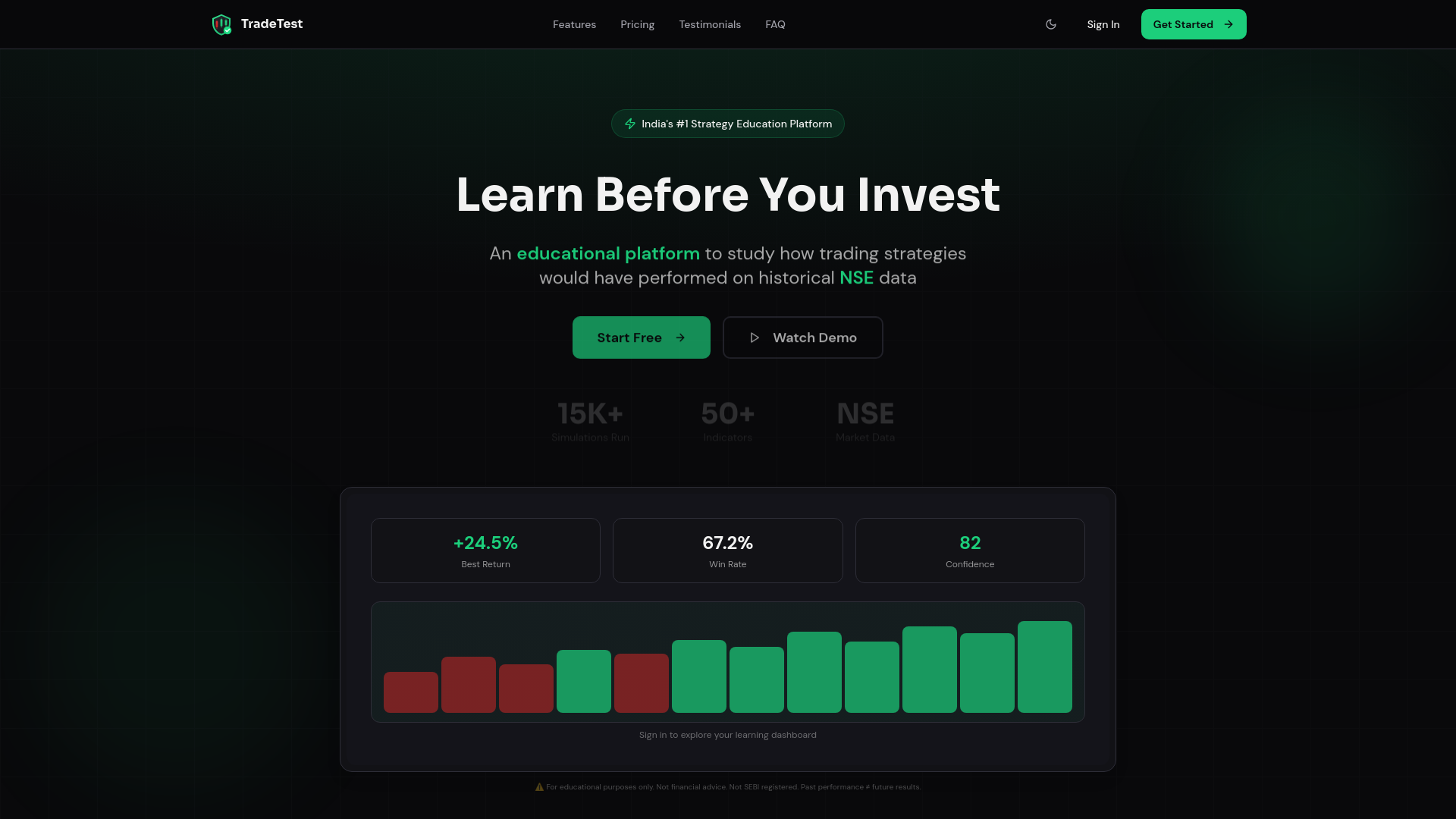 TradeTest - Build, Test & Validate Trading Strategies