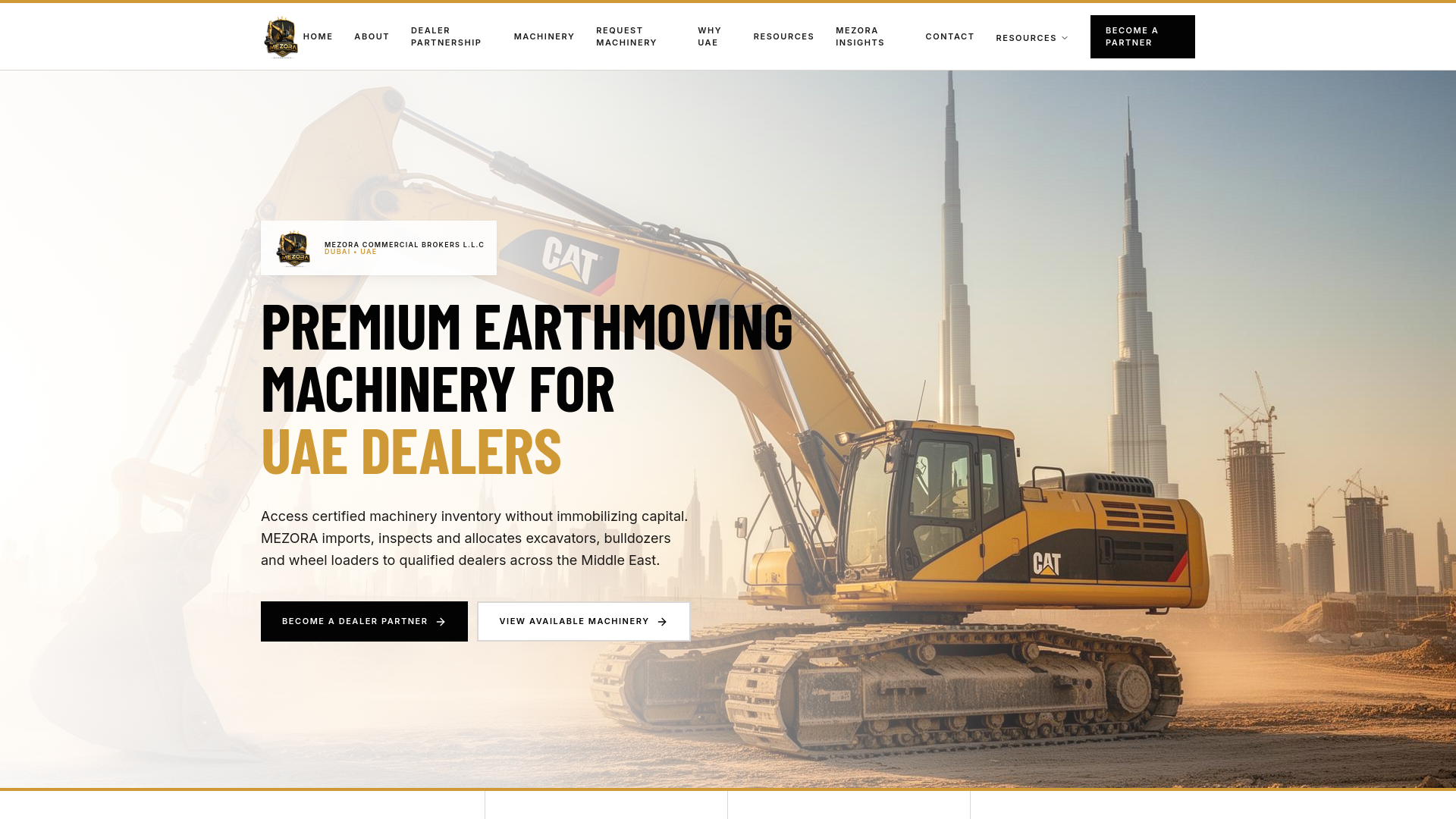 About MEZORA — The GCC Heavy Machinery Intelligence Network