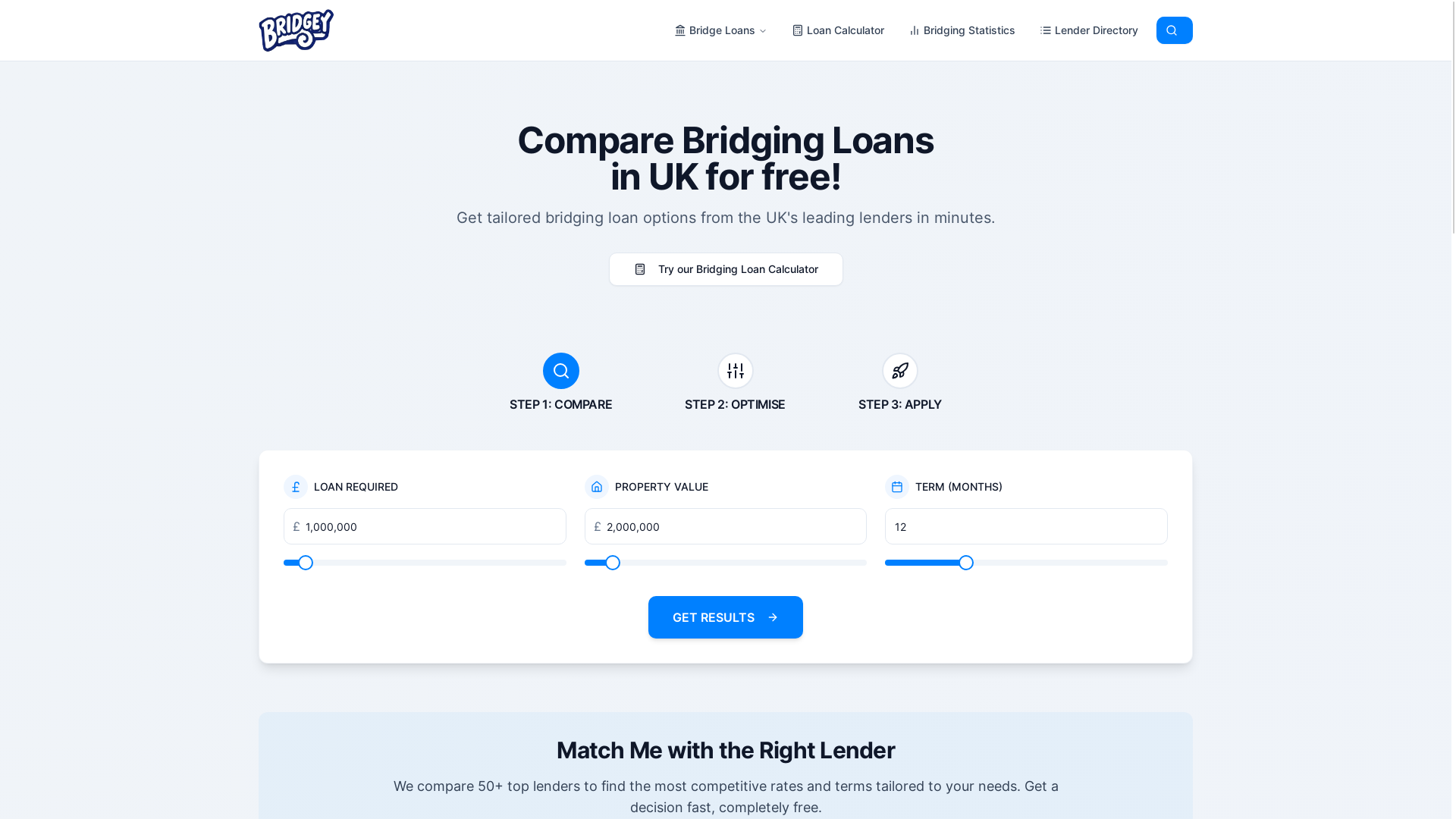 Professional Bridging Loan Comparison & Application Platform