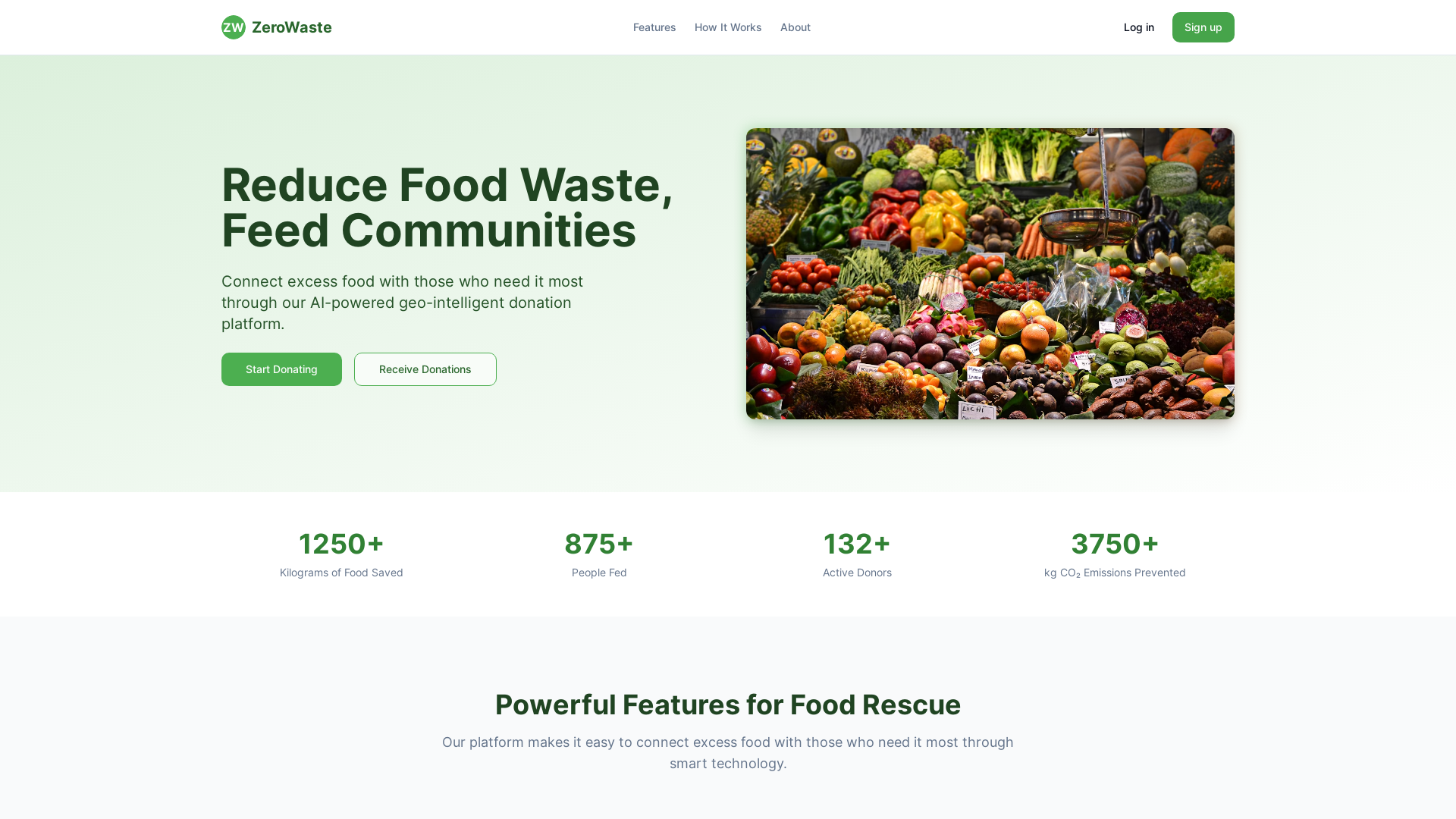 Professional Food Donation & Rescue Management Platform