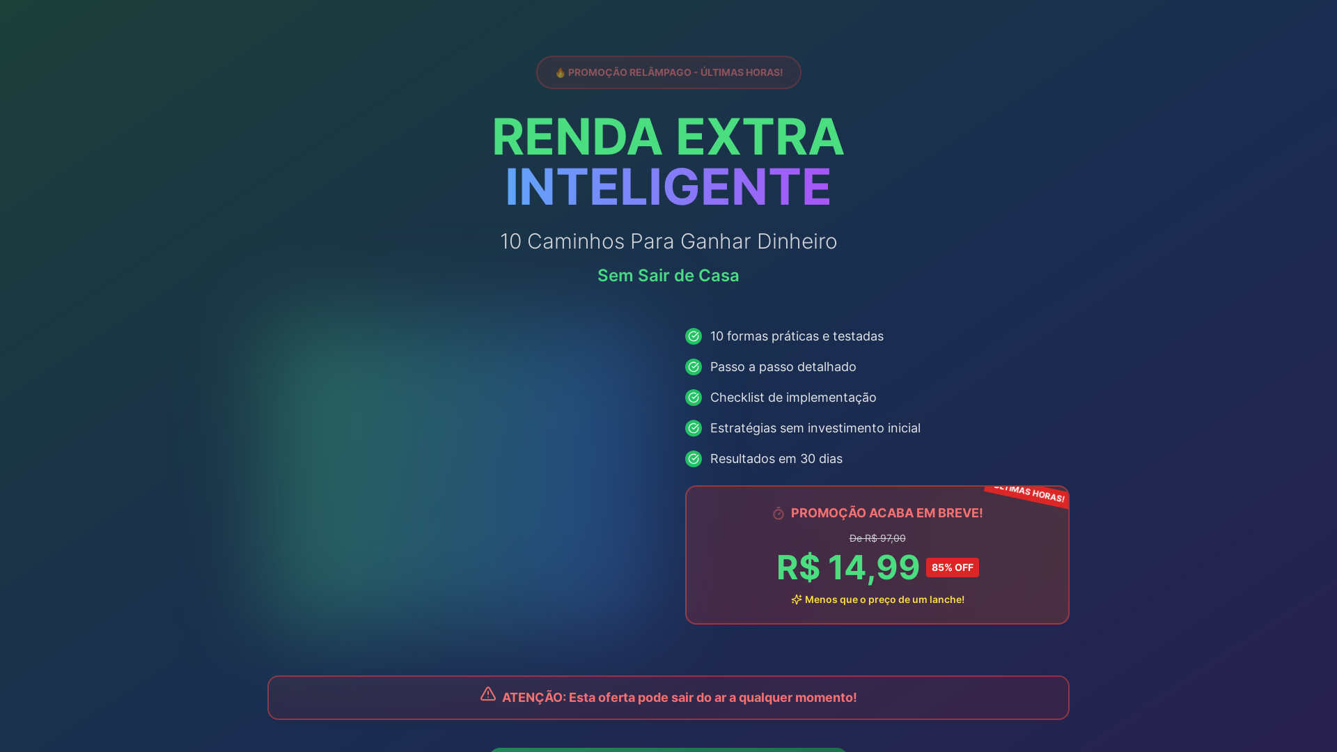Renda Extra Inteligente - 10 caminhos para ganhar dinheiro sem sair de casa