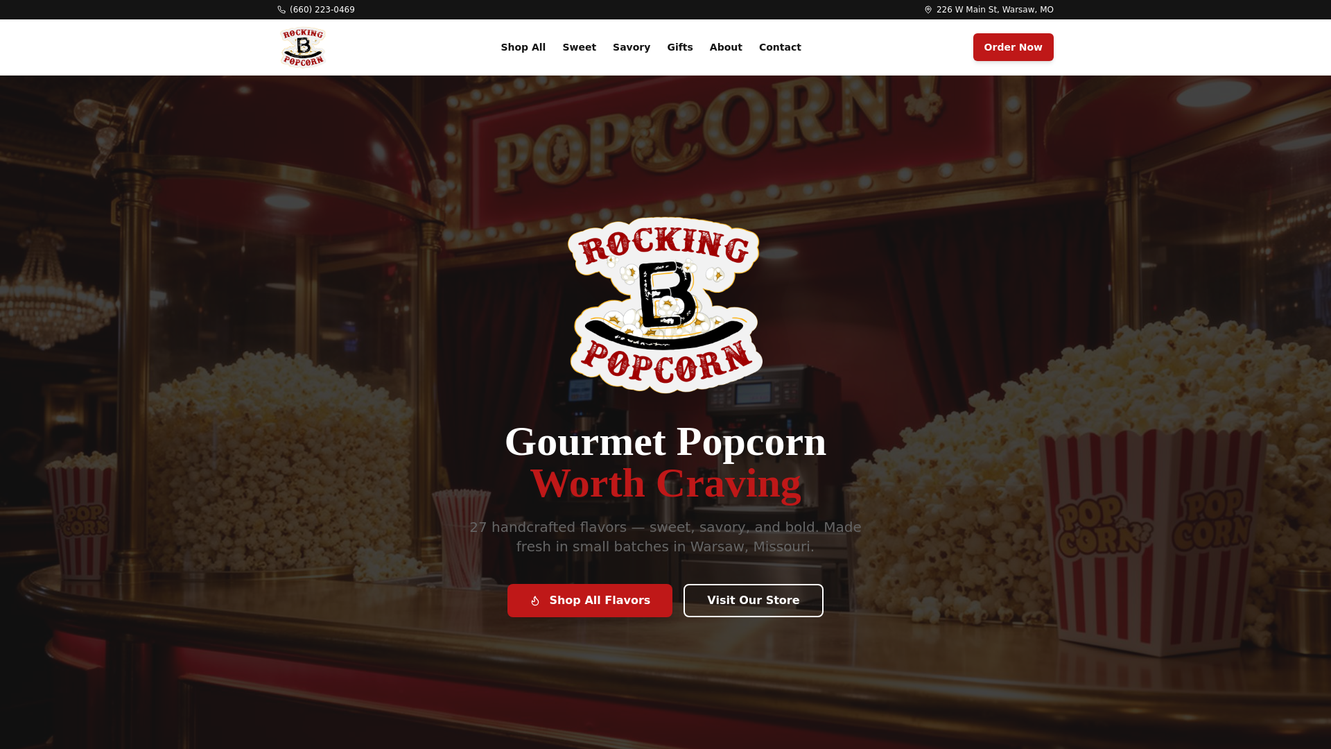 Rocking B Rocking B Popcorn — Gourmet Popcorn in Warsaw, Missouri