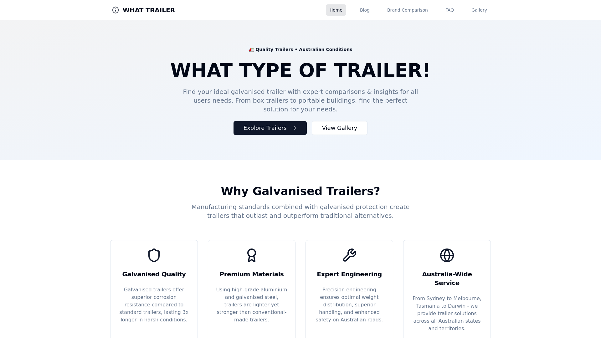 What Type of Trailer - Australian Trailer Guide | Galvanised Trailers