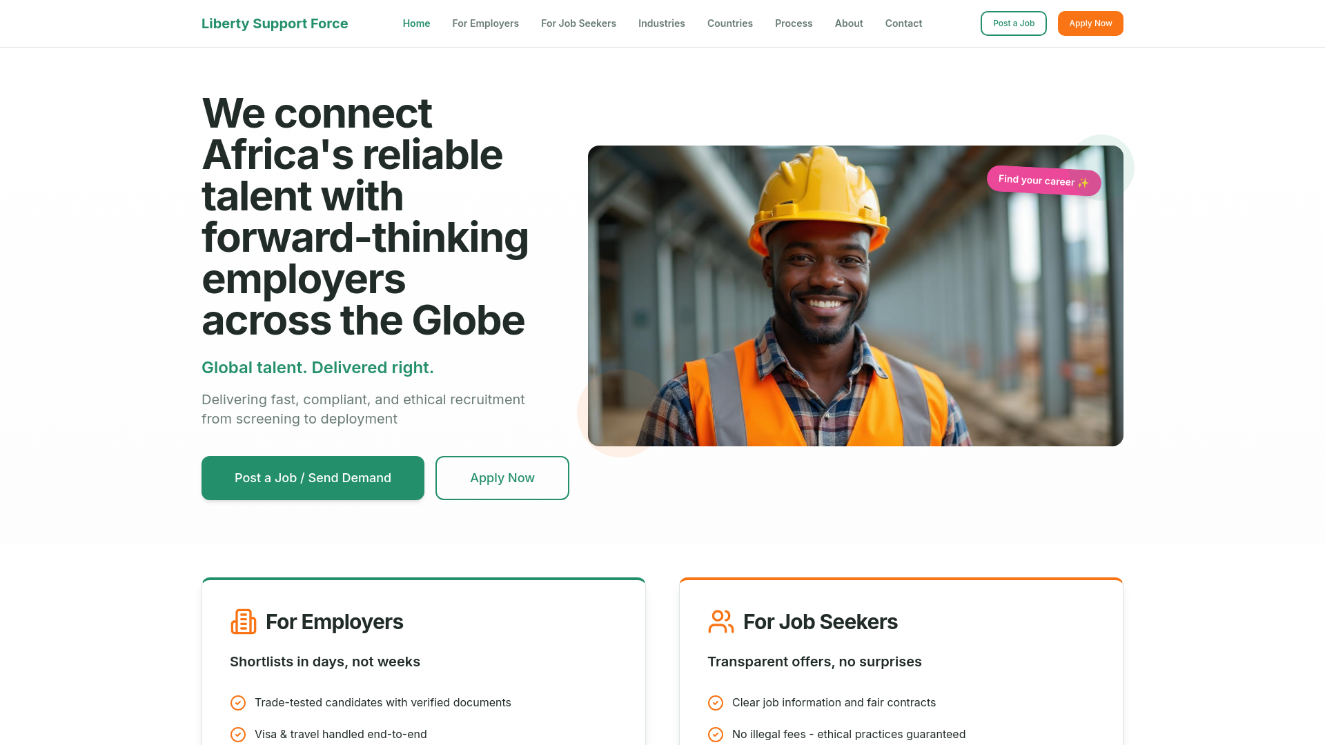 Liberty Support Force | Global Recruitment Agency