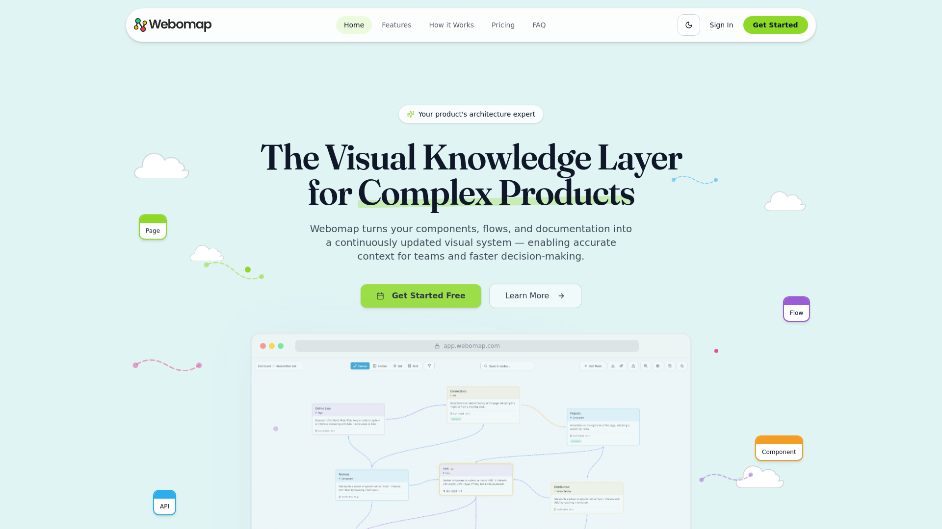 WeboMap — Visual System Mapping for Product Teams