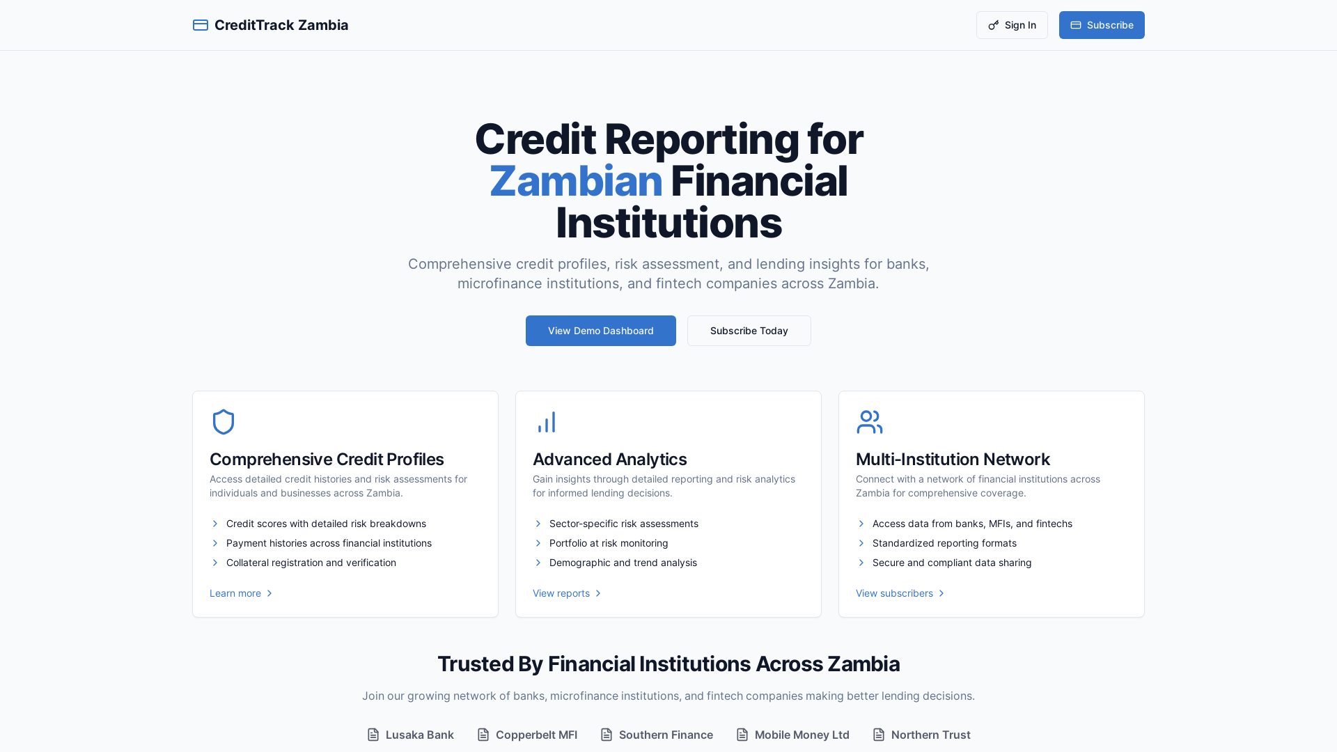 Analytics Credit Reporting & Risk Assessment Platform