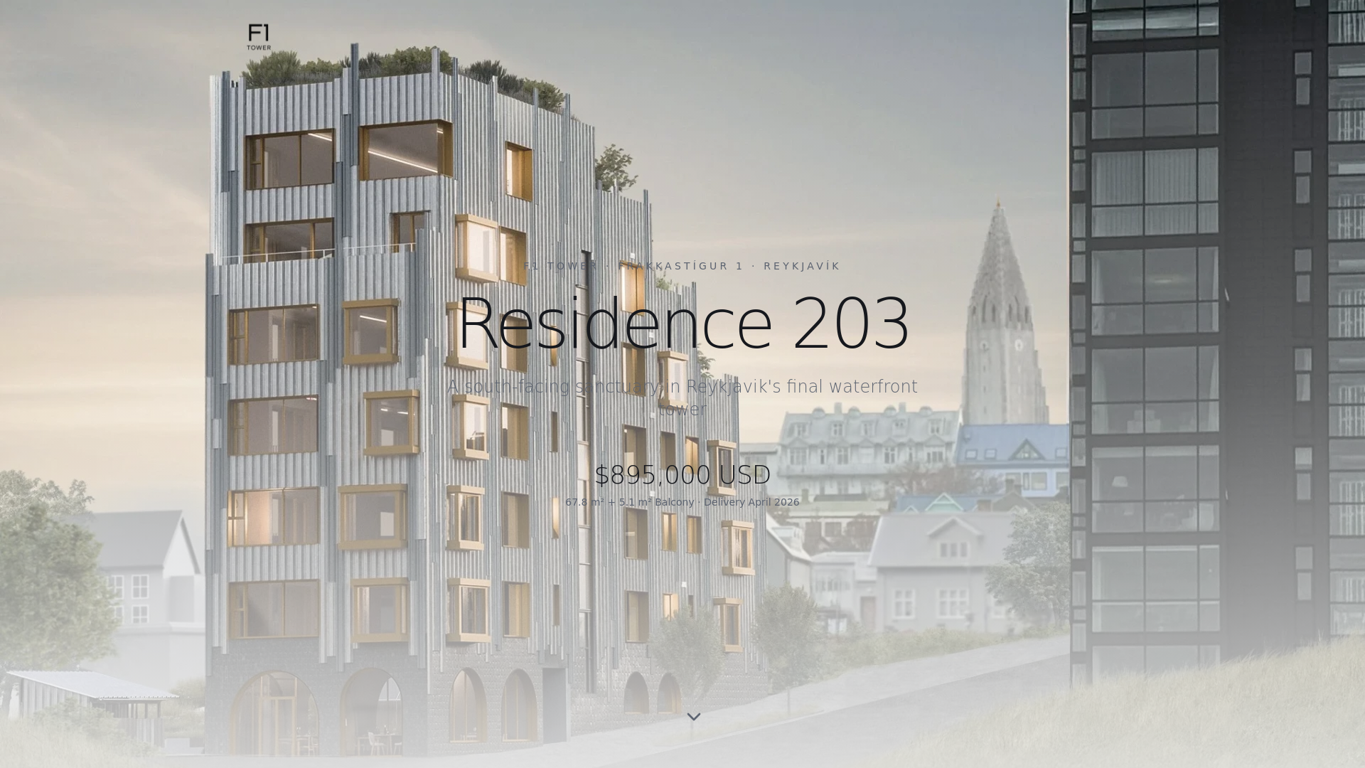Picture of F1 Tower - Residence 203 | Reykjavik's Last Waterfront Tower