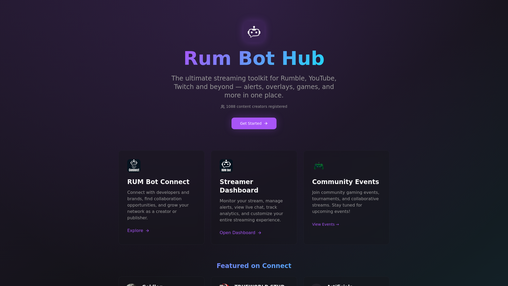 RUM Bot Hub - All in One Streaming Toolkit for Content Creators