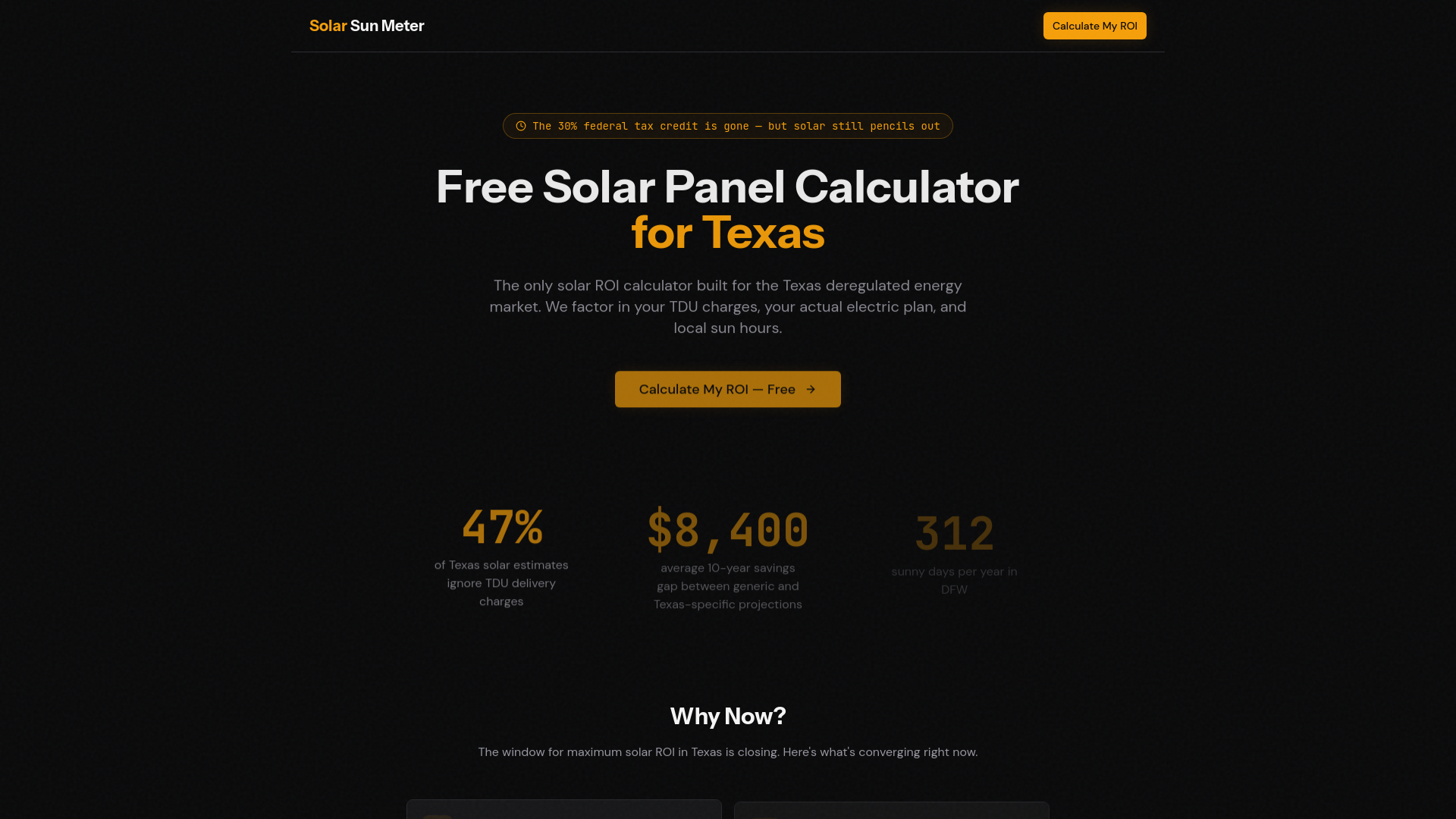 Solar Sun Meter — Solar Panel ROI Calculator