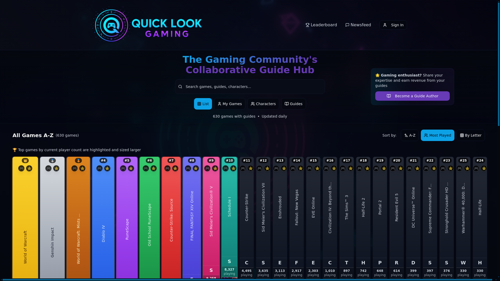 QuickLook Gaming - 238+ Gaming Guides for WoW, Marvel Rivals, Smash ...