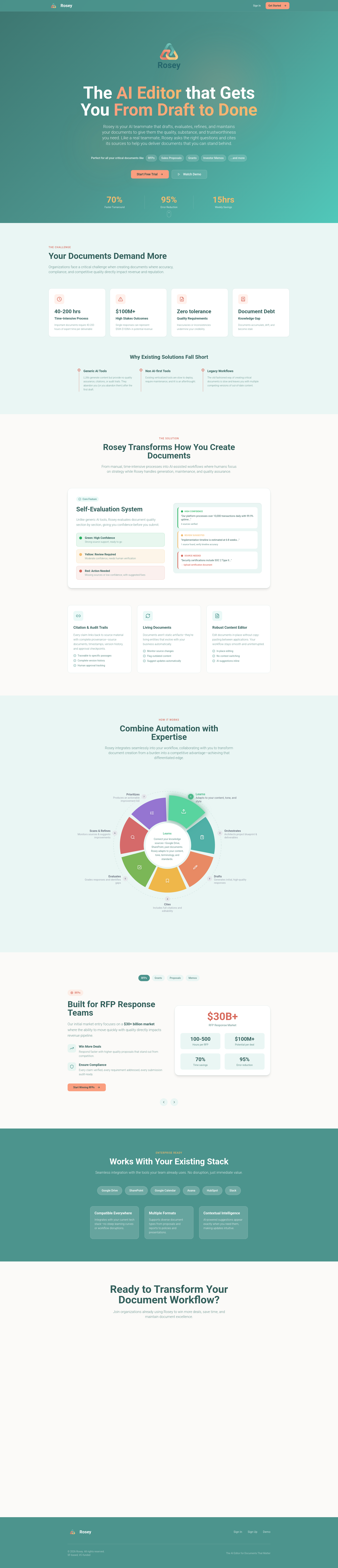 Rosey - The AI Editor for Documents That Matter logo