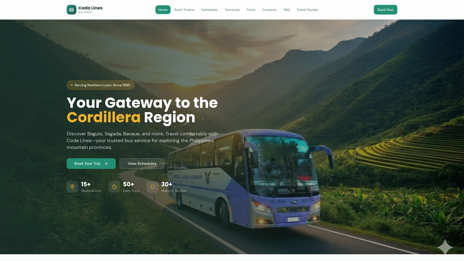 Coda Lines | Luxury Bus | Sagada, Banaue | Schedules & Fare | Online ...