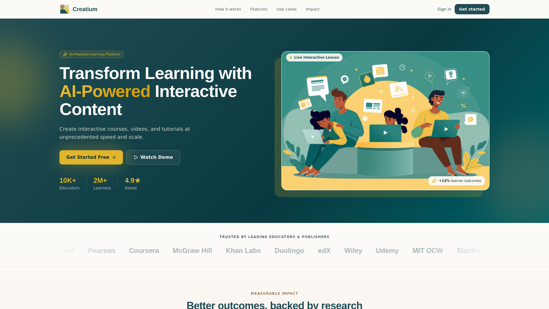 Creatium — AI-Powered Interactive Learning Platform