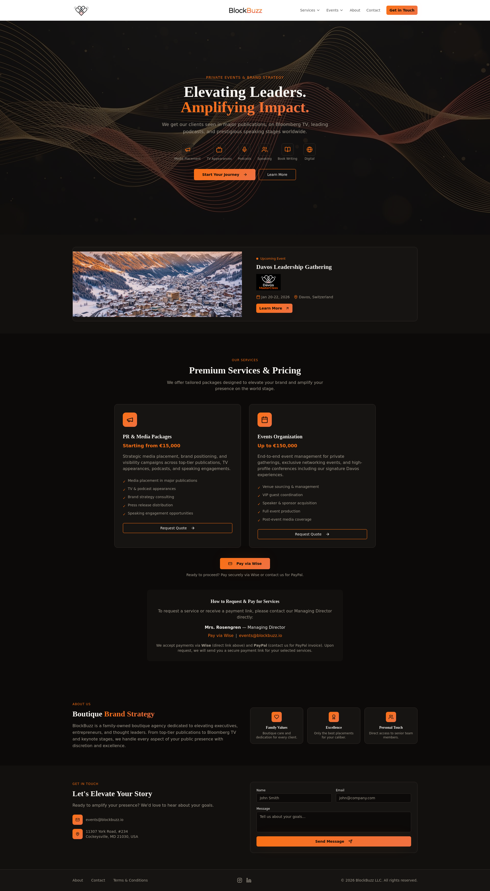 BlockBuzz | Boutique Executive PR & Events Agency