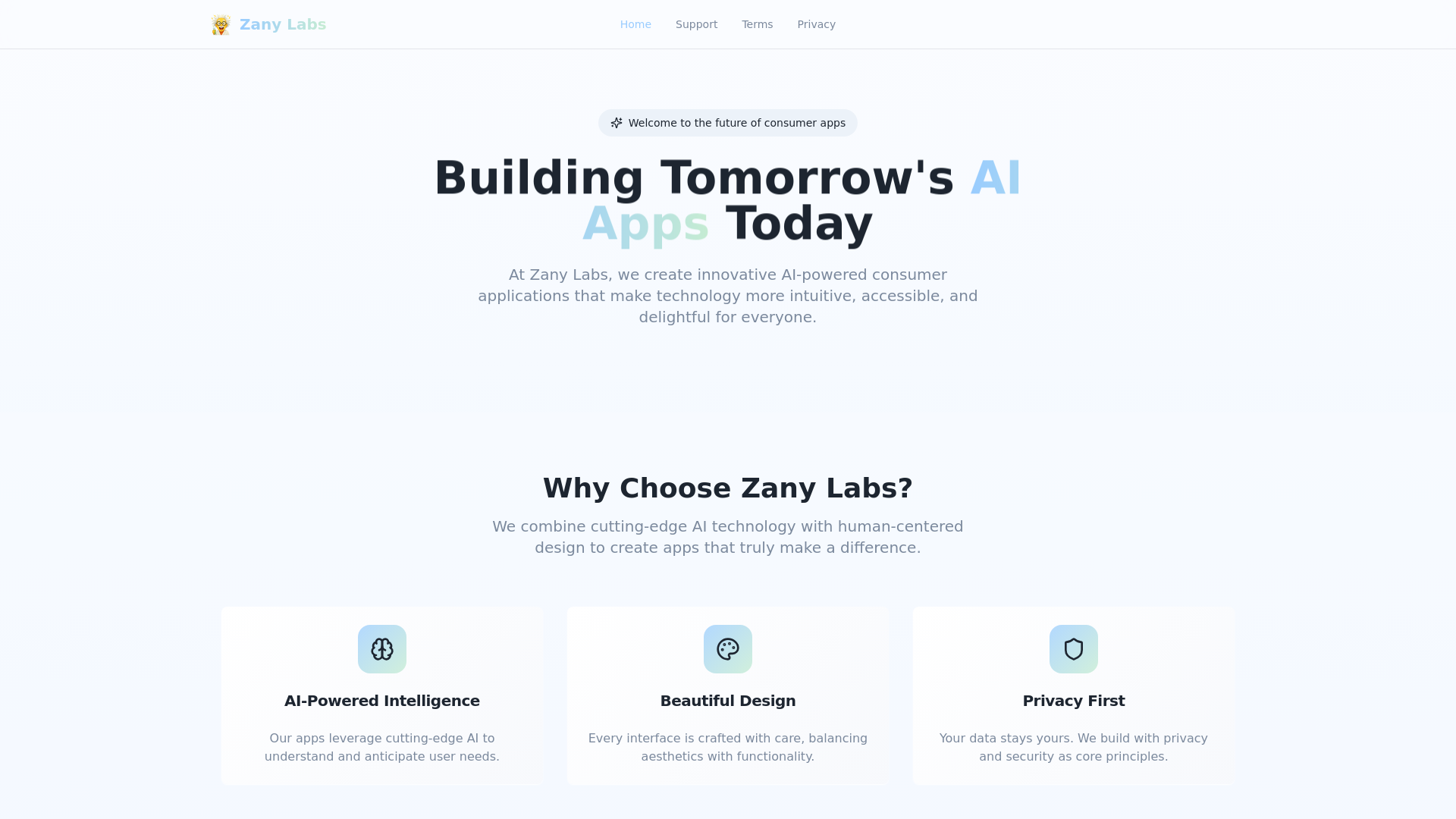Zany Labs - Building Tomorrow's AI Apps Today