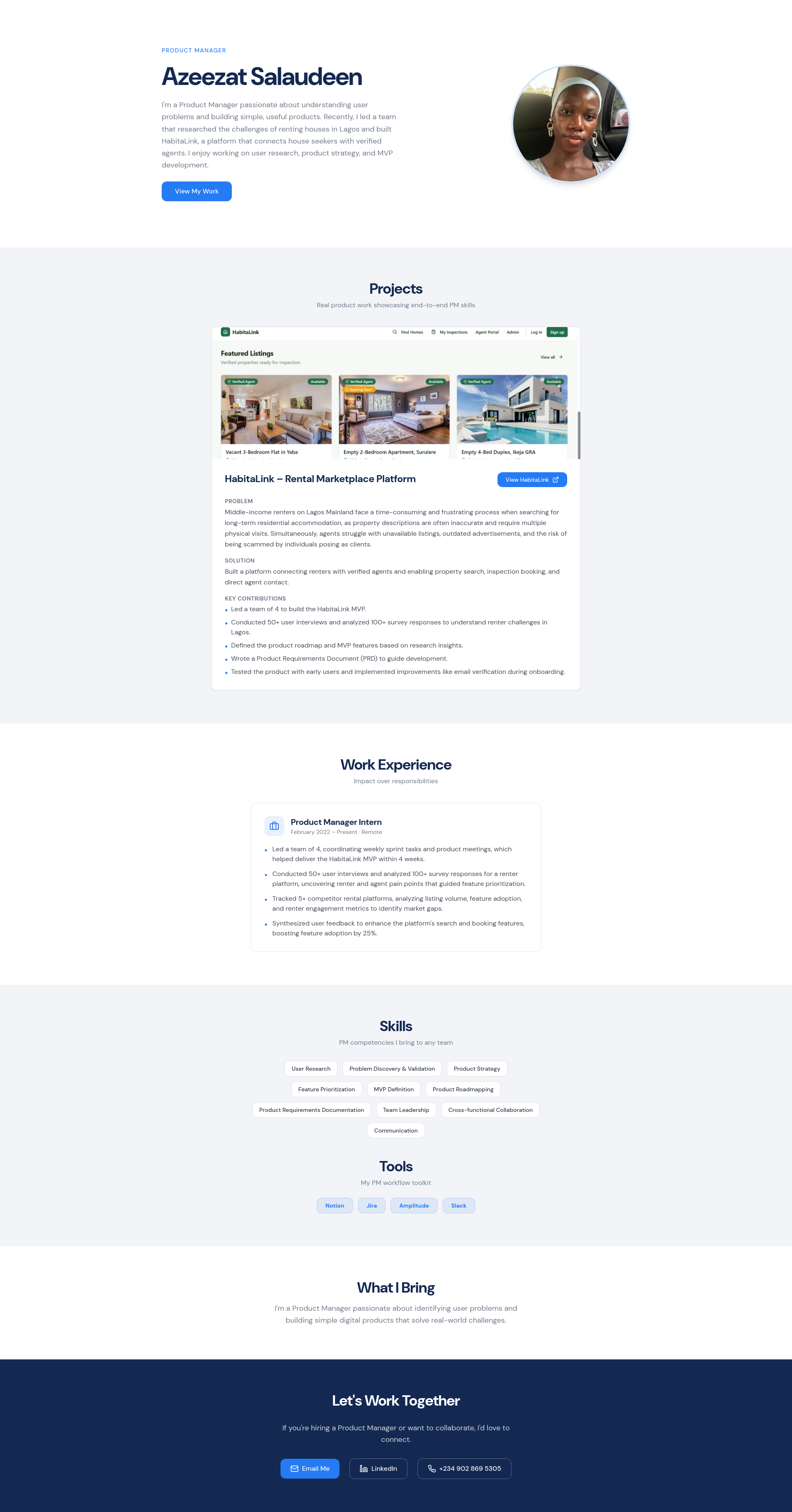 Azeezat Salaudeen | Product Manager Portfolio