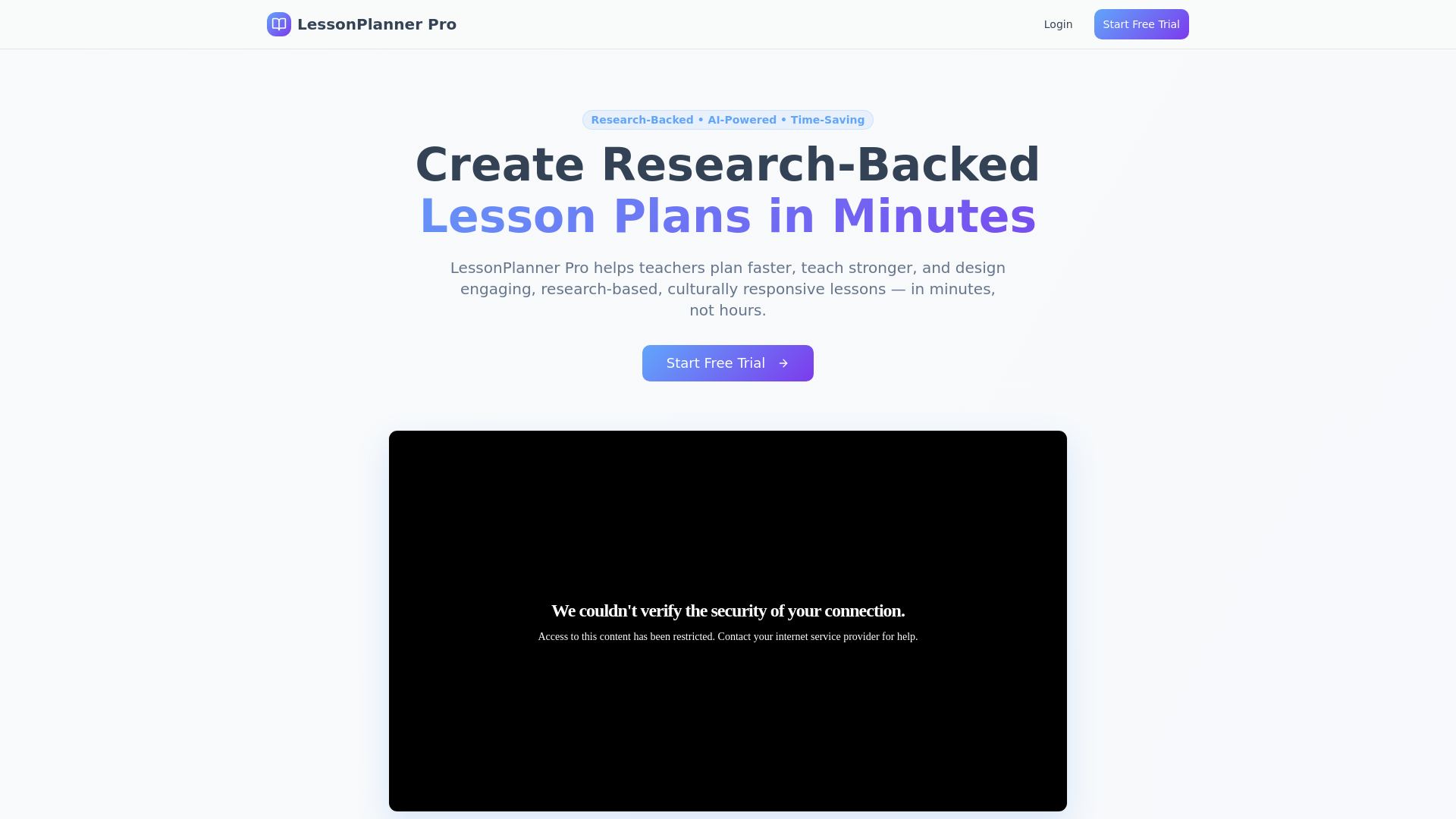 Lesson Pro LessonPlanner Pro - Create Research-Backed Lesson Plans in Minutes