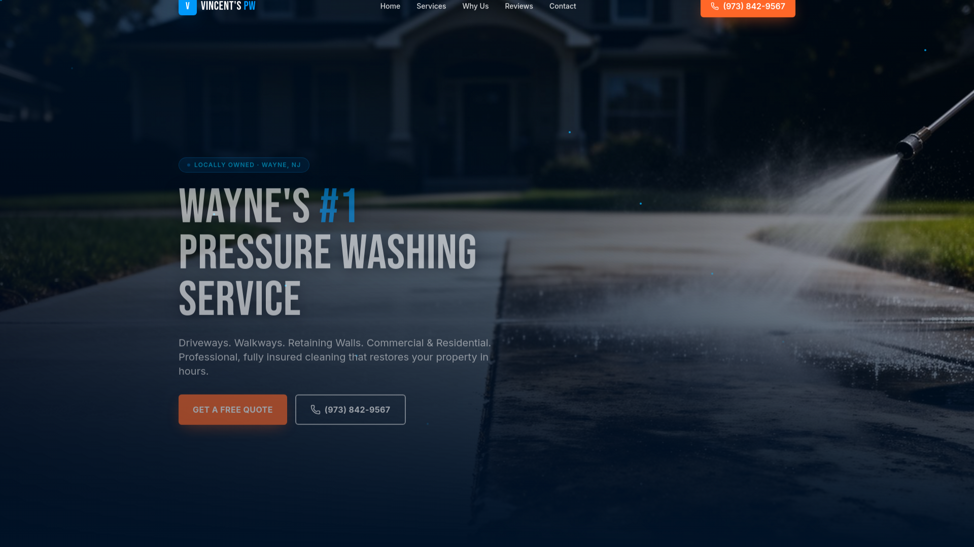Vincent's Pressure Washing — Cola Peak portfolio project
