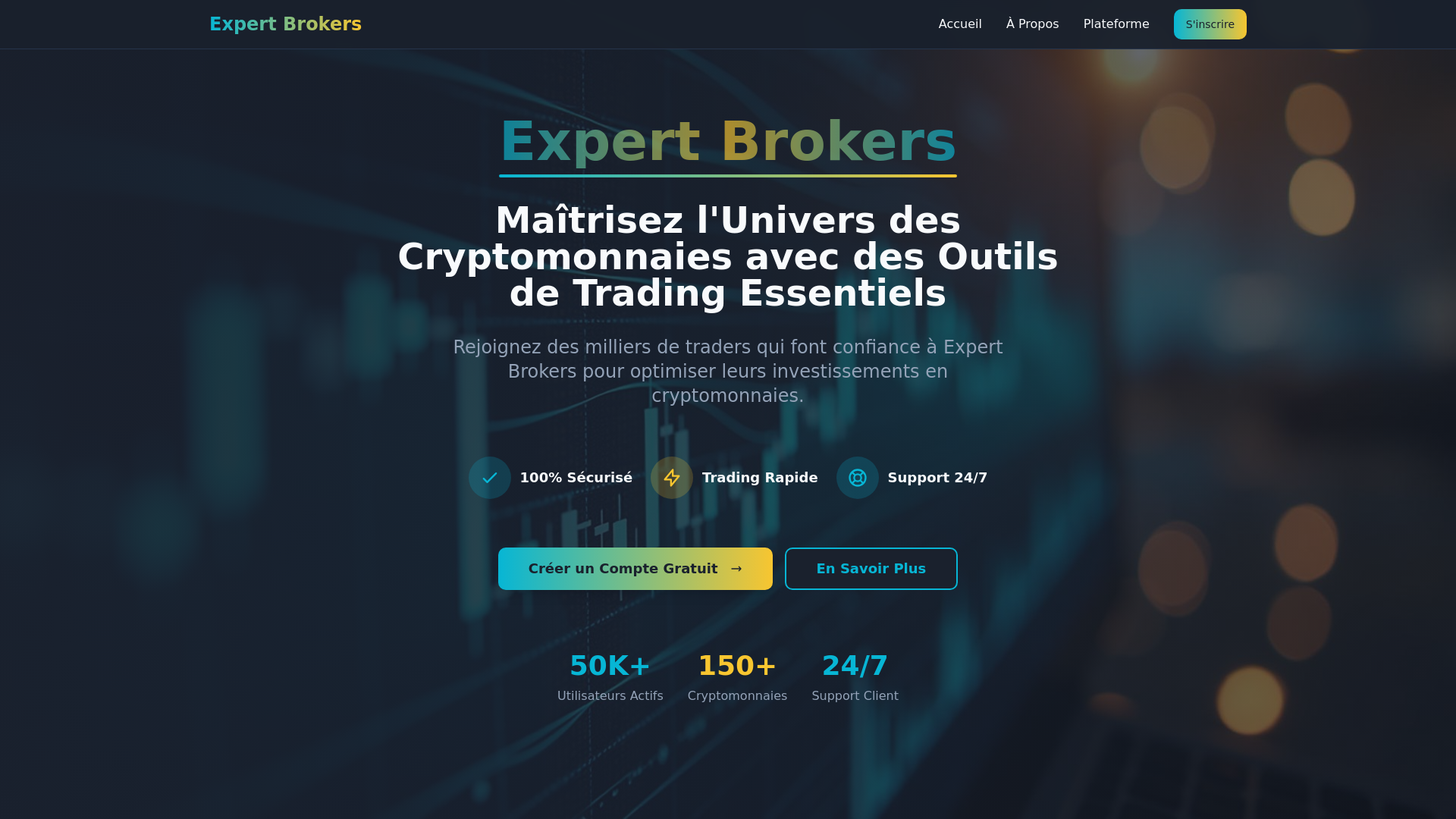 Expert Brokers - Plateforme de Trading Crypto Professionnelle