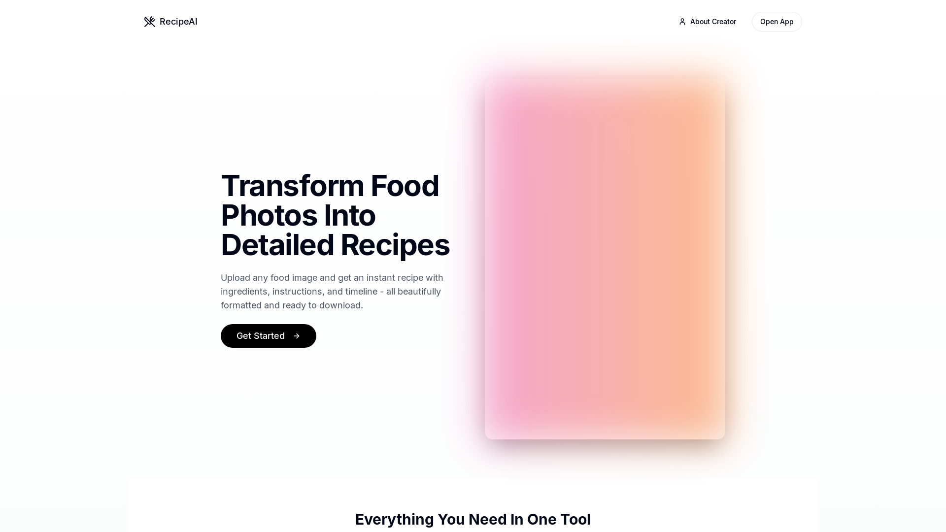 Professional Recipe Creation & Ingredient List Platform