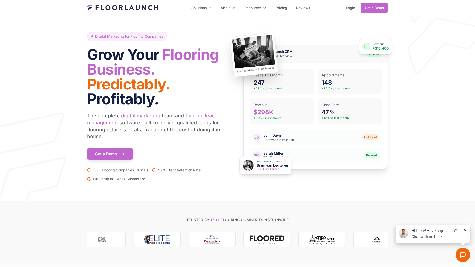 Floor Launch website preview