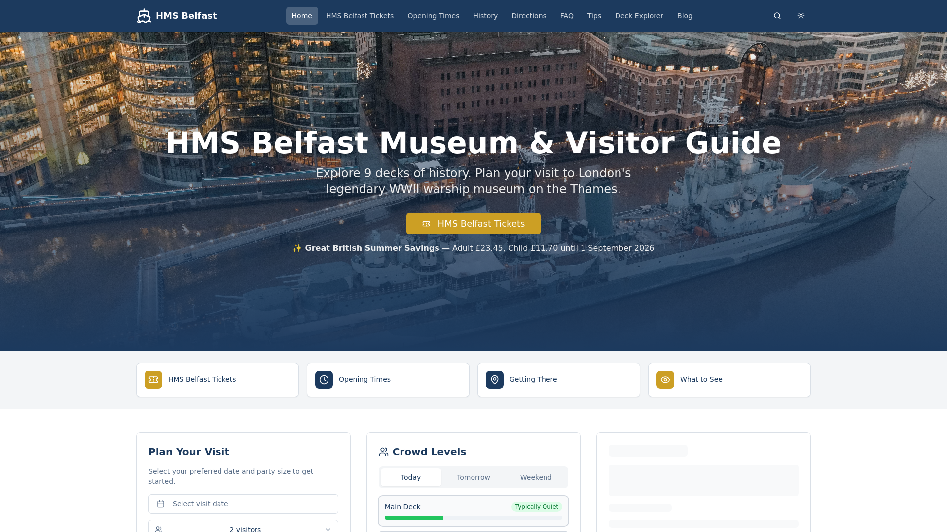 HMS Belfast Tickets 2026 — Summer Savings from £11.70