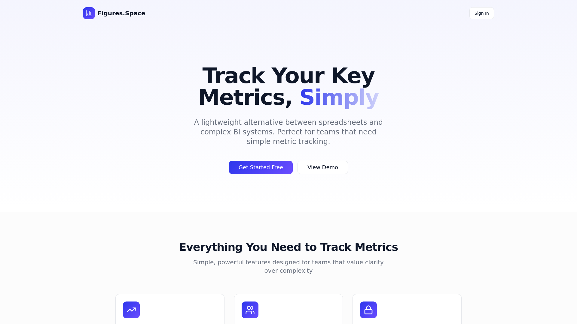 Figures.Space - Track Your Key Metrics Simply