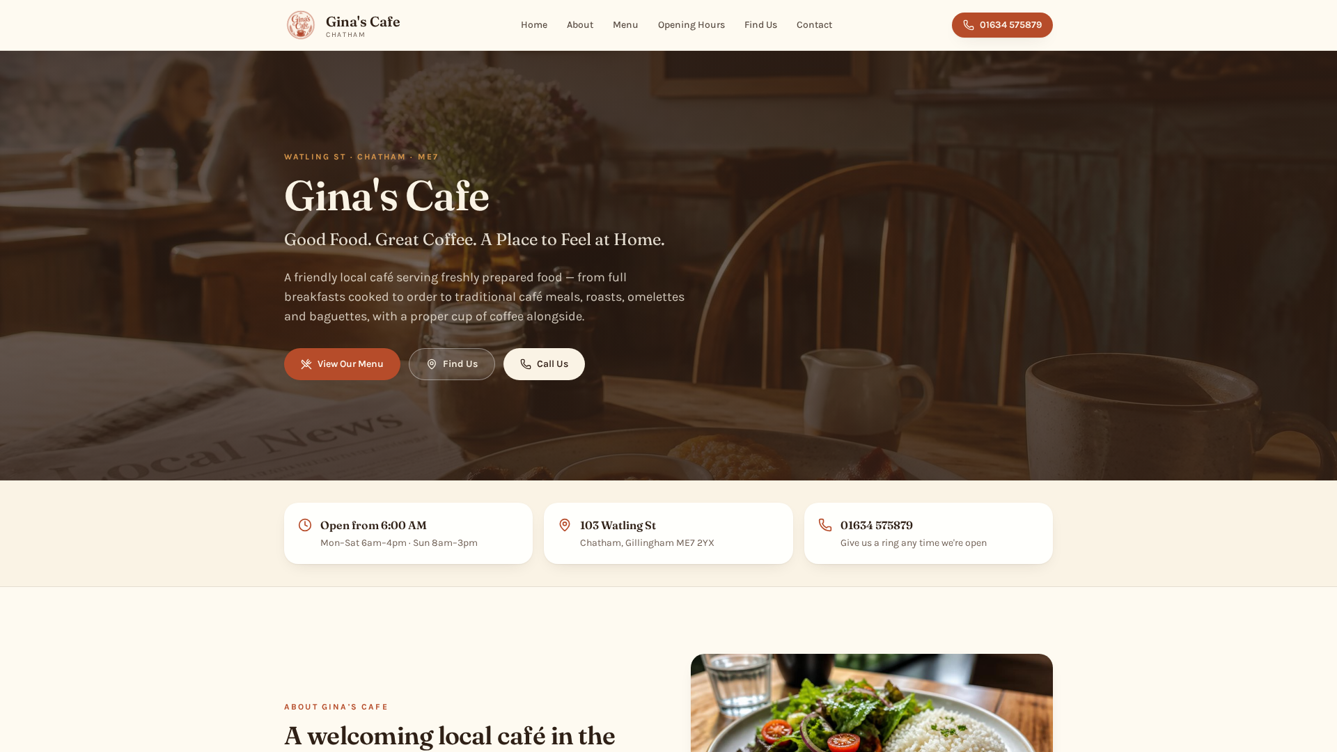 Ginas Cafe in Gillingham