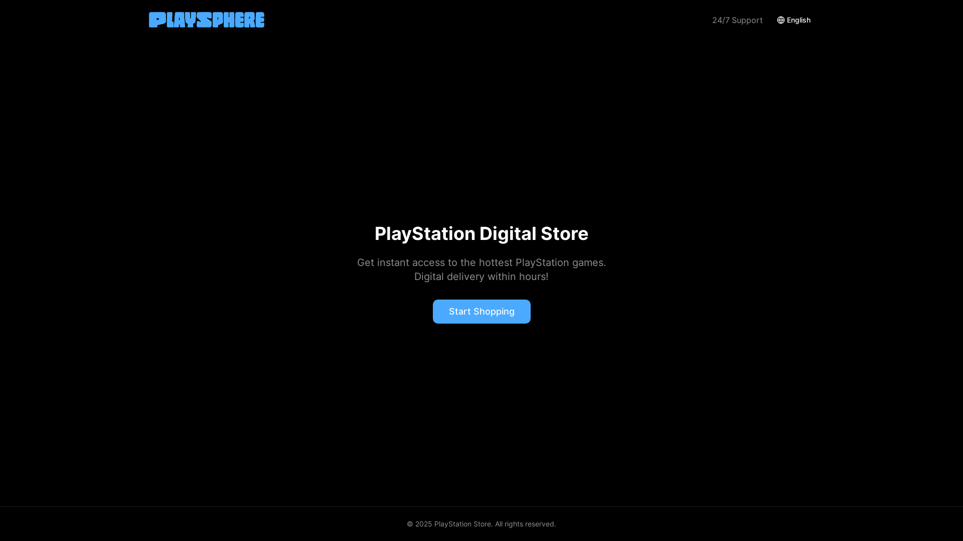 Modern Playstation Game Order Page Platform