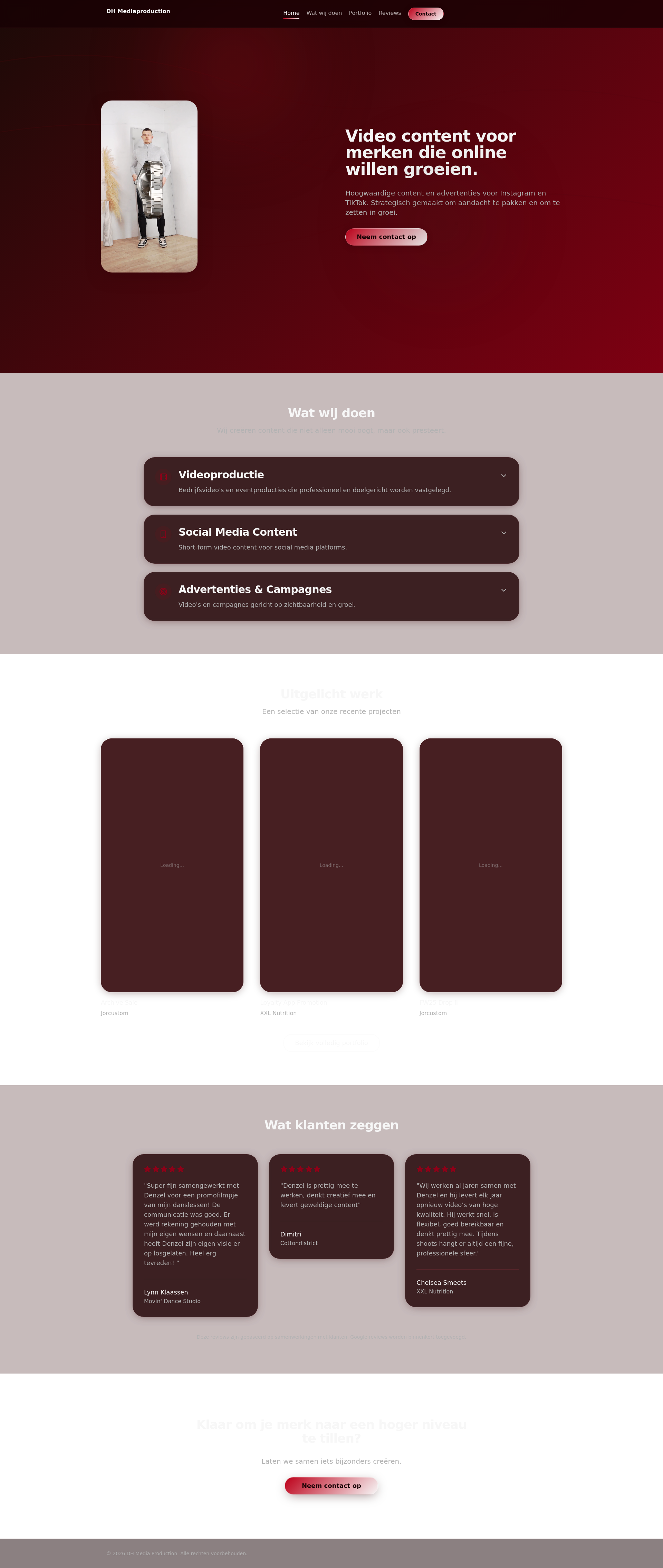DH Creative Studio | Videoproductie & Creatieve Strategie