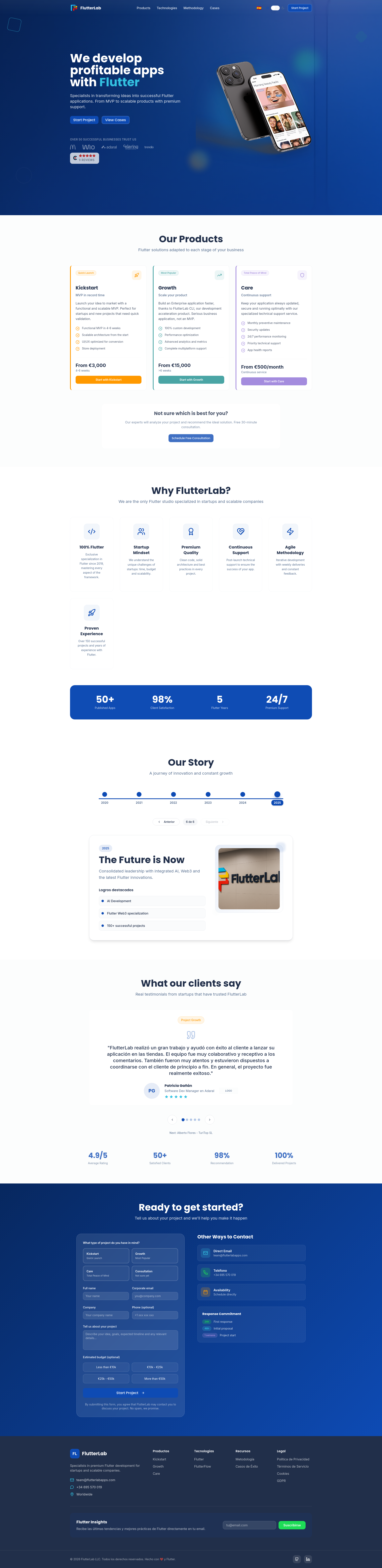 FlutterLab - Expertos en Desarrollo Flutter Premium