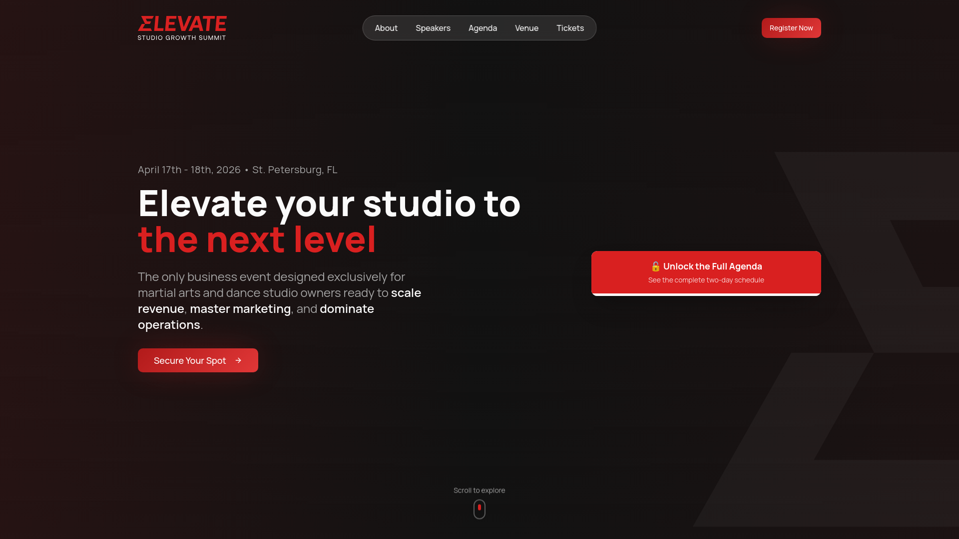 ELEVATE 2026 | Transform Your Studio Empire
