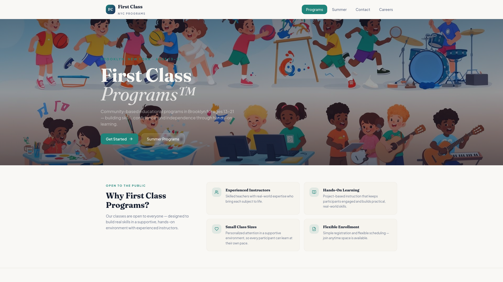 First Class NYC – Educational Programs