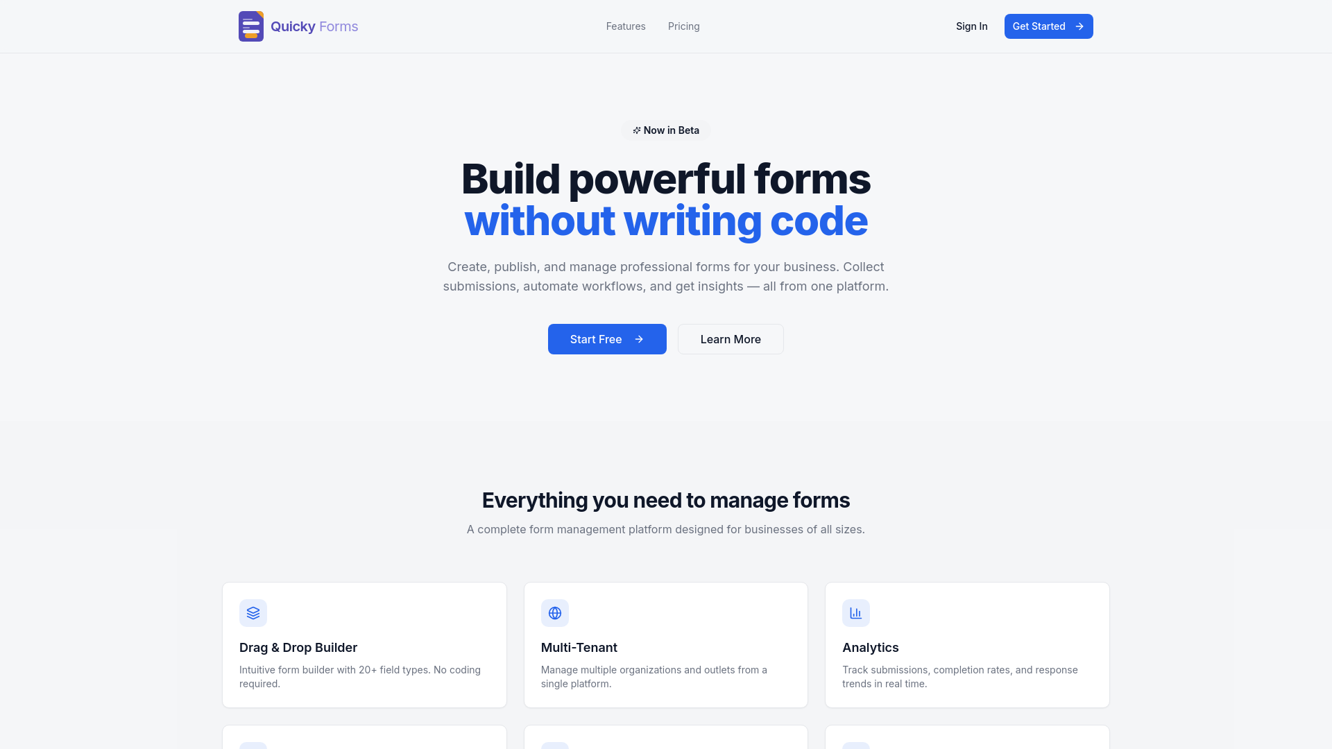 Quicky Forms — Build Powerful Forms Without Code