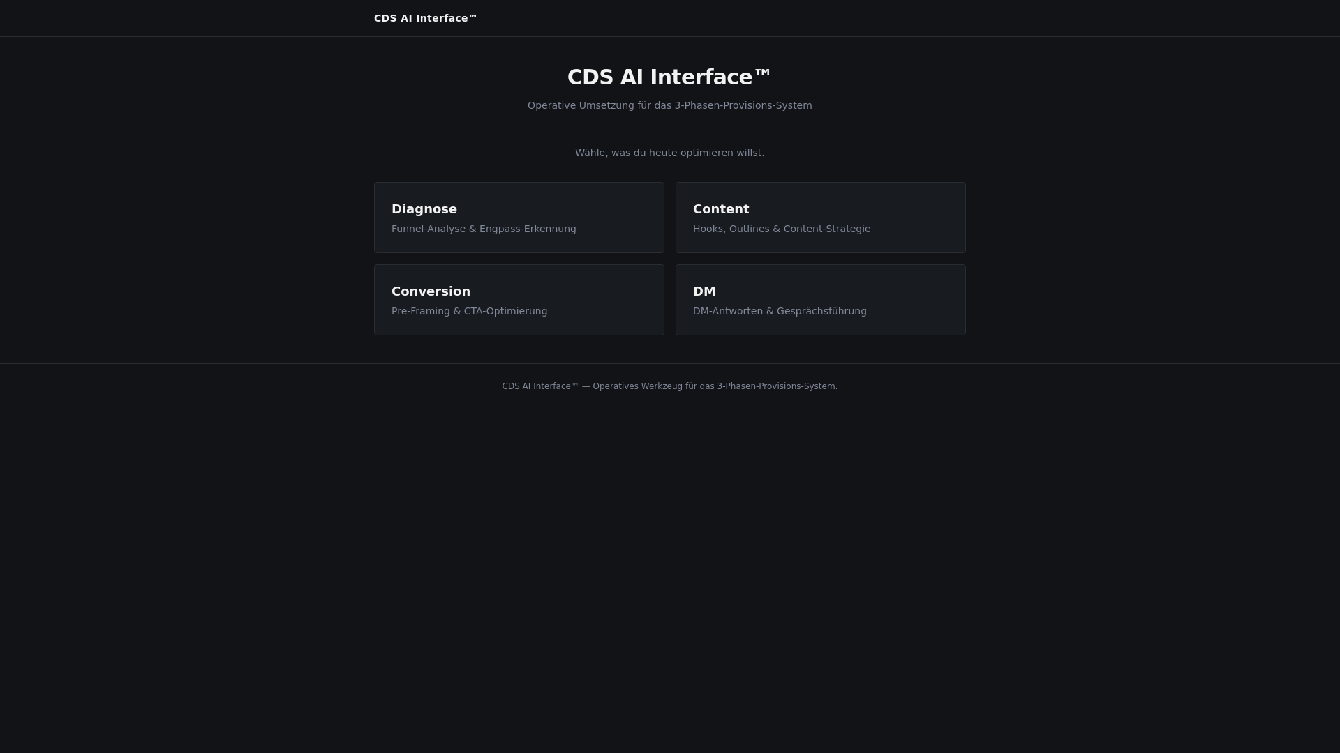 CDS AI Interface