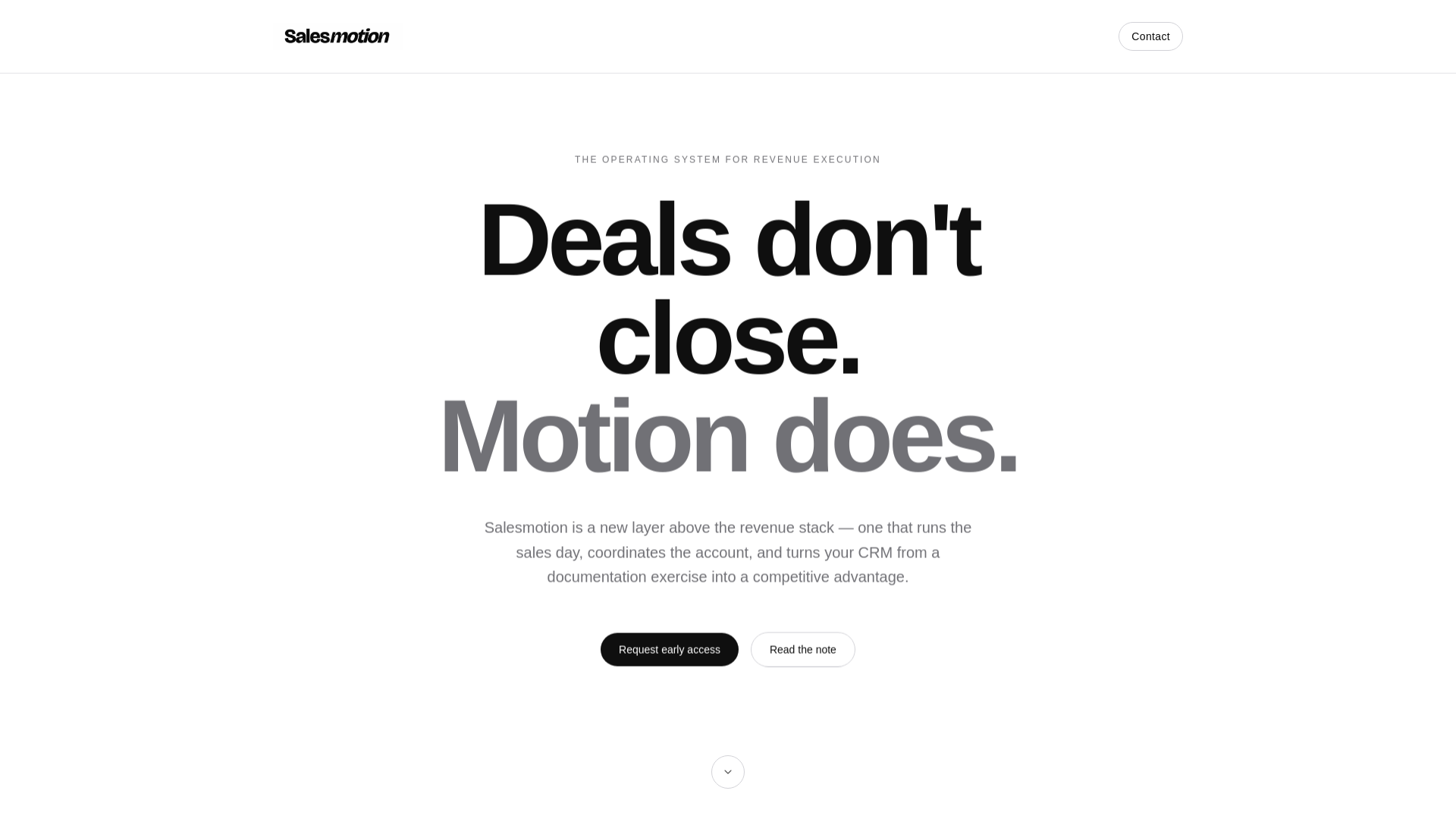 Salesmotion — The Operating System for Revenue Execution