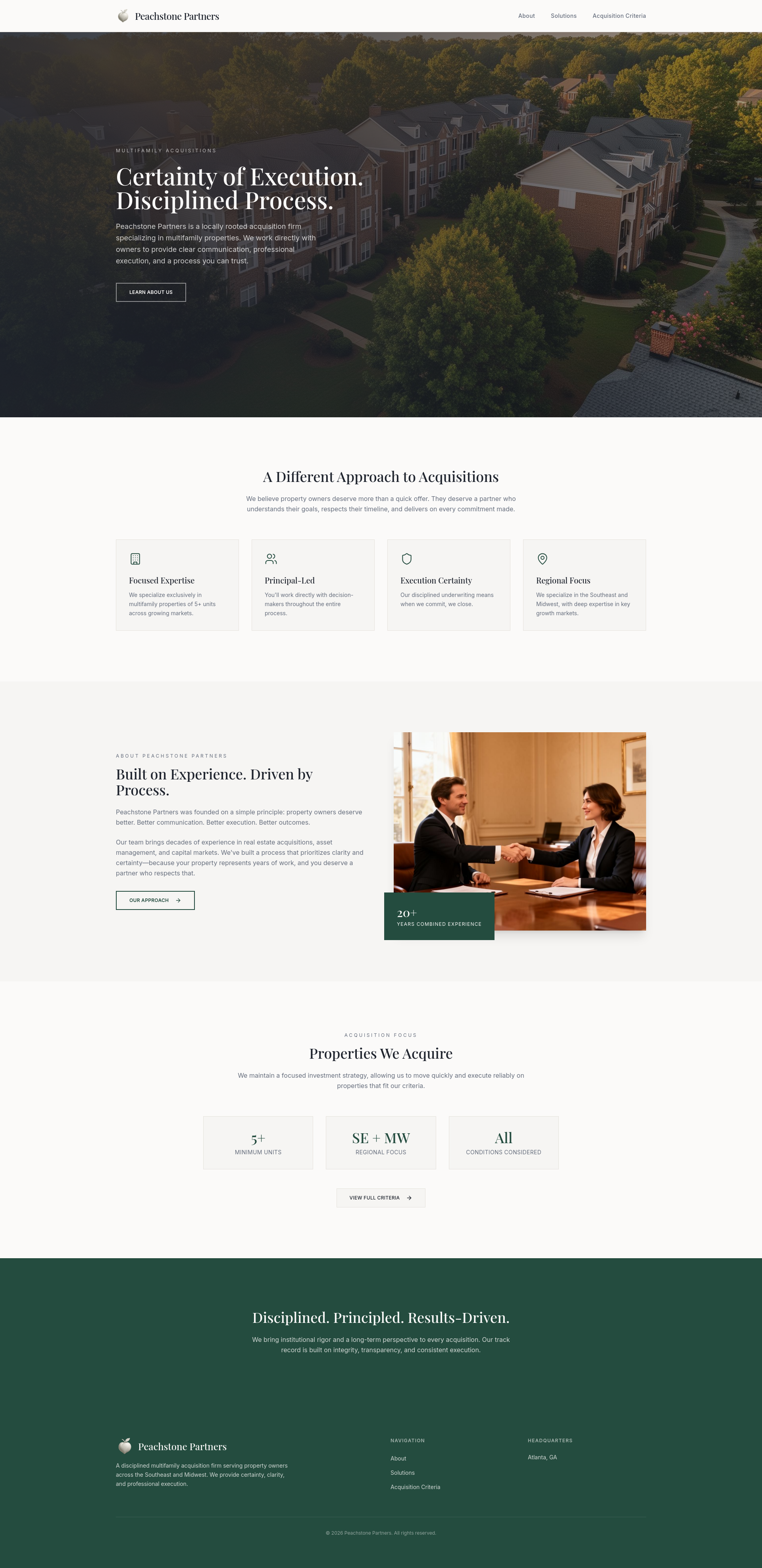Peachstone Partners | Multifamily Acquisitions