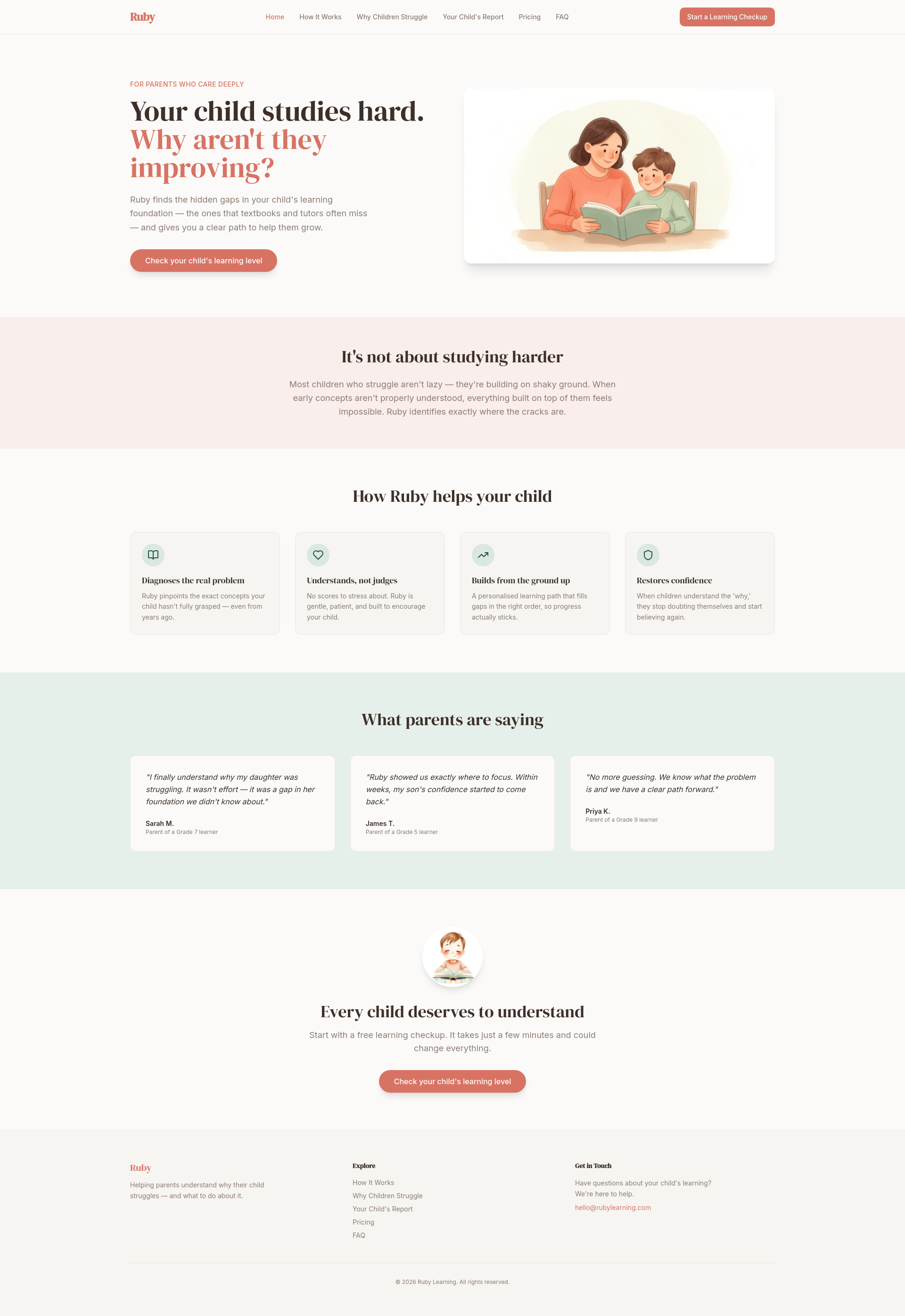 Ruby — Understand Why Your Child Struggles