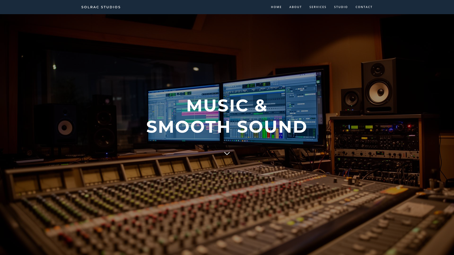 Recording studio interior for Solrac Studios