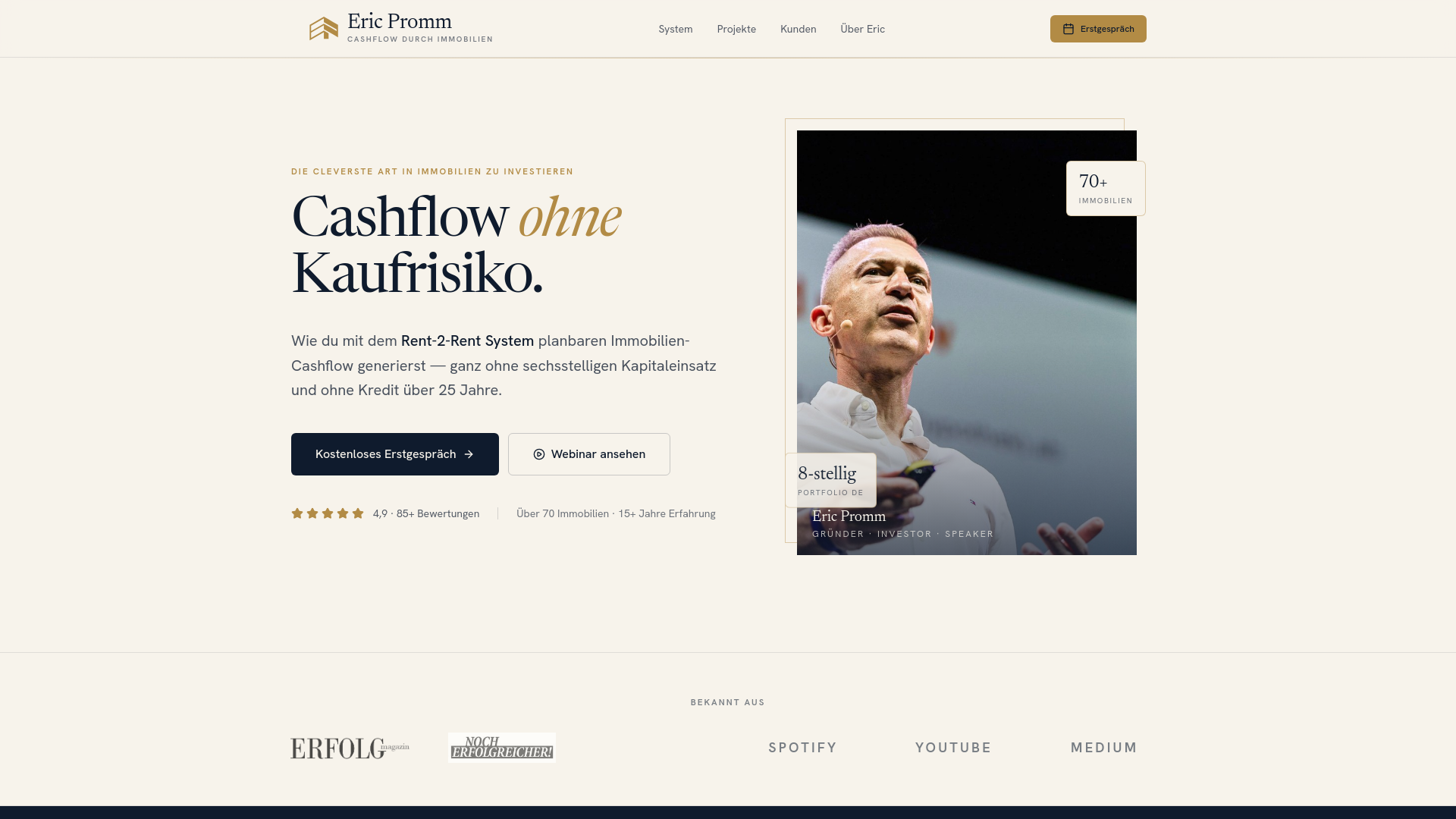 Eric Promm – Cashflow durch Immobilien · Rent-2-Rent System