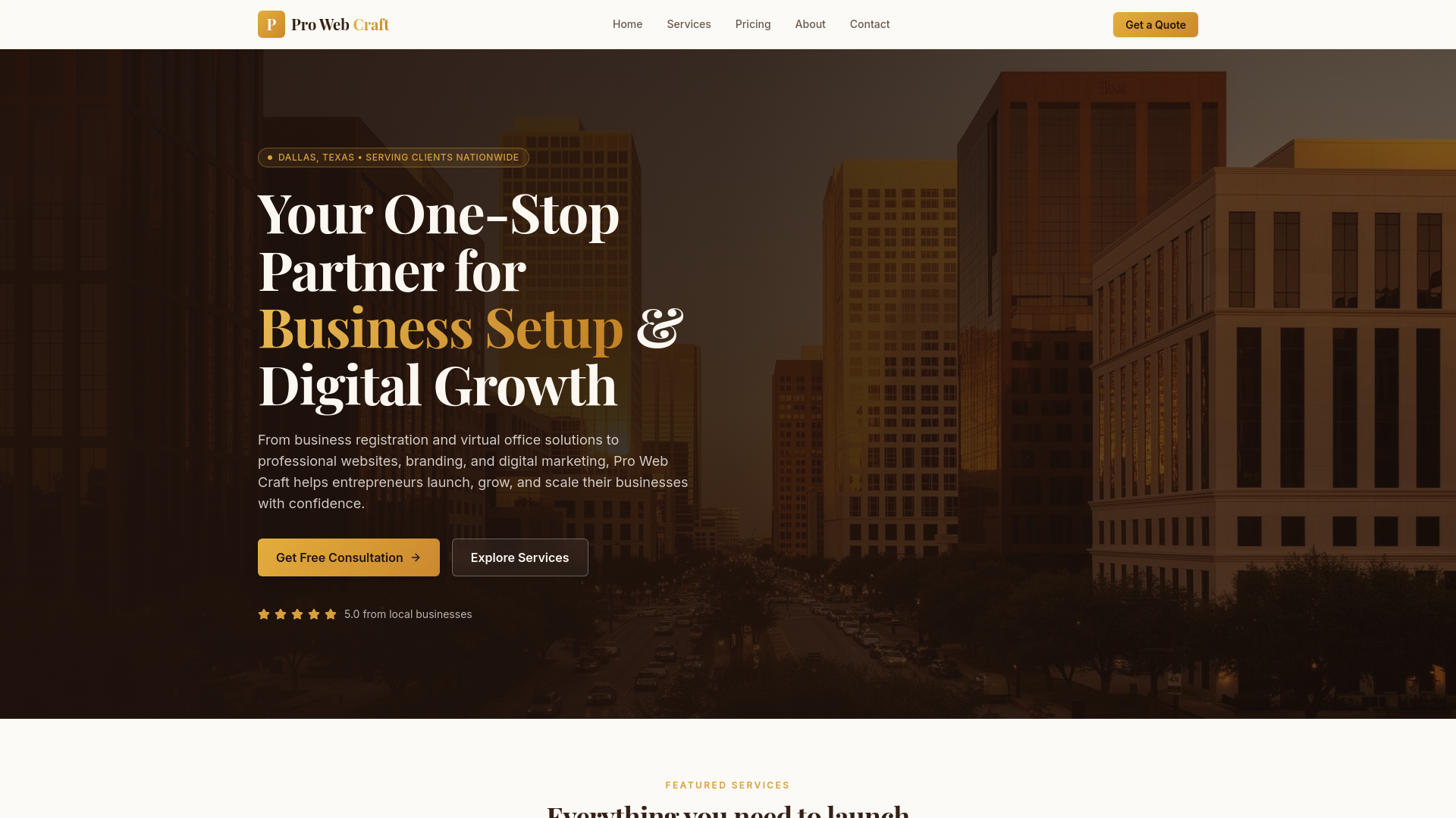 Pro Web Craft — Business Setup & Digital Growth Partner