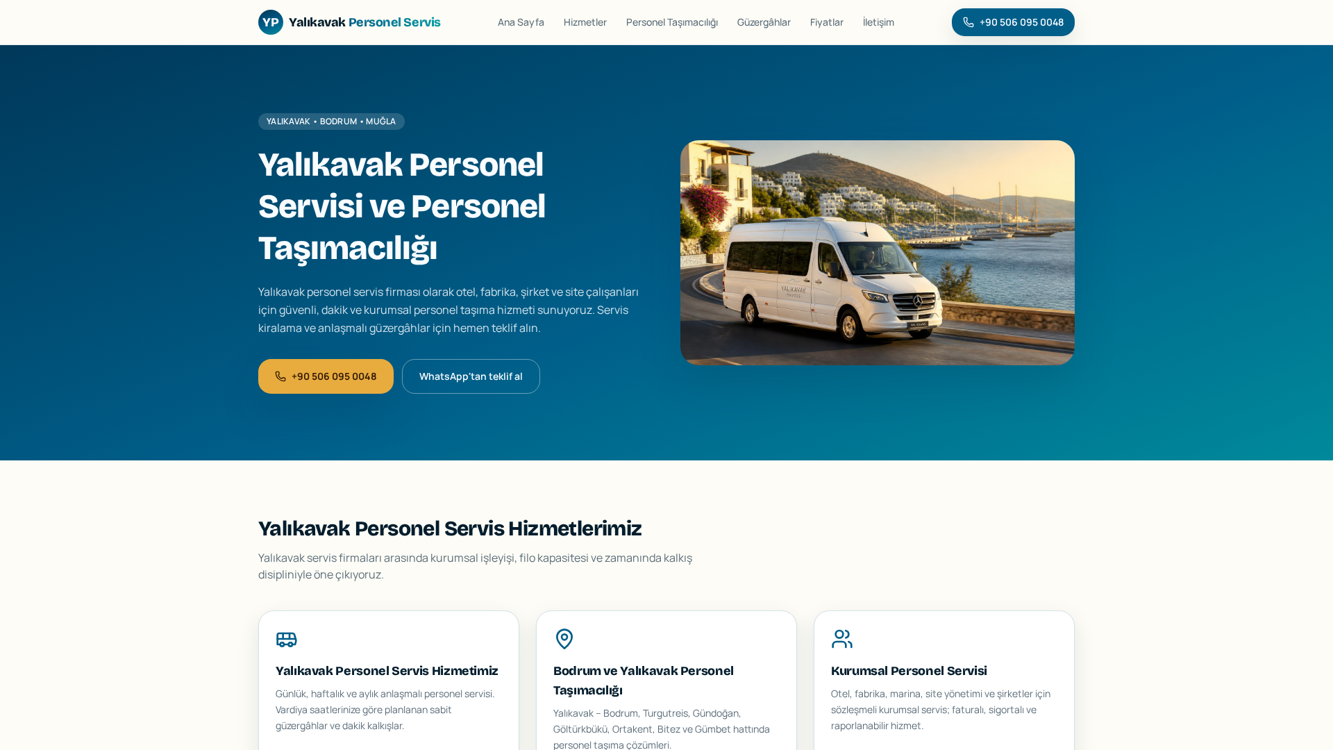 Yalıkavak Personel Servisi