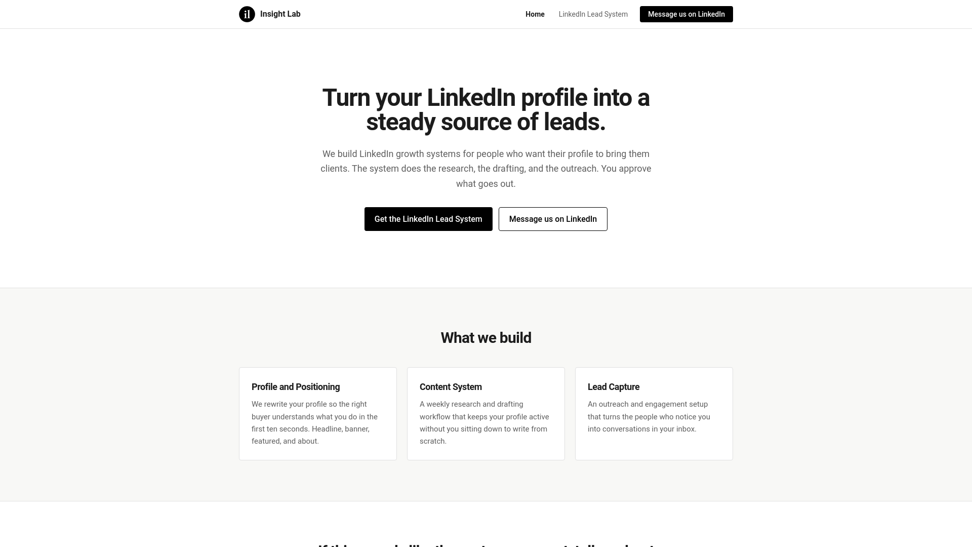 Insight Lab — LinkedIn Growth Systems
