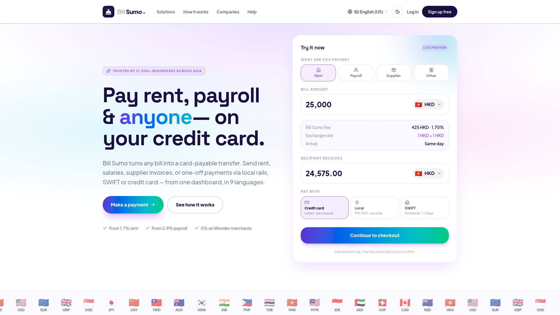 Dashboard — Bill Sumo