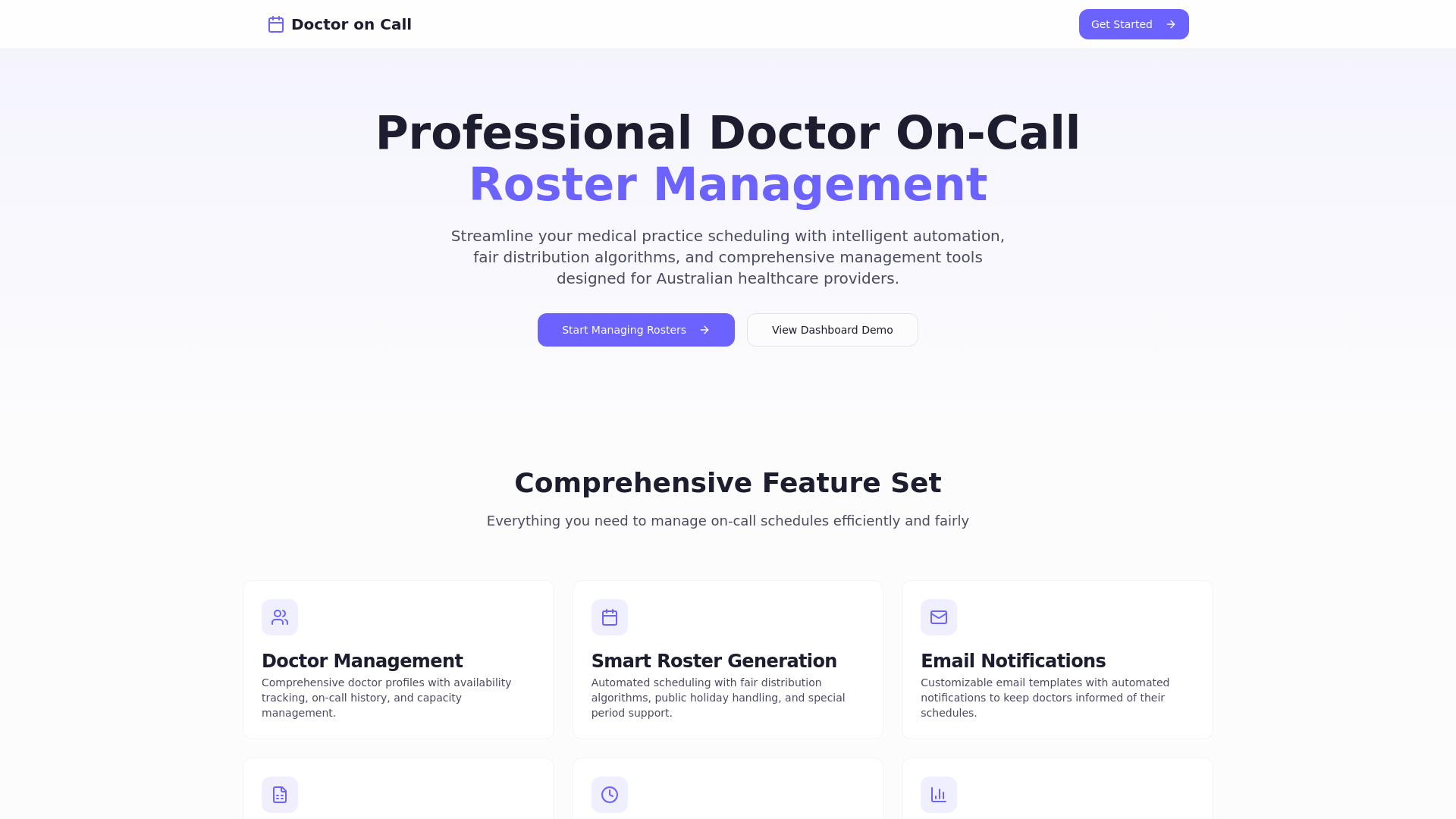 Doctor on Call Roster Management